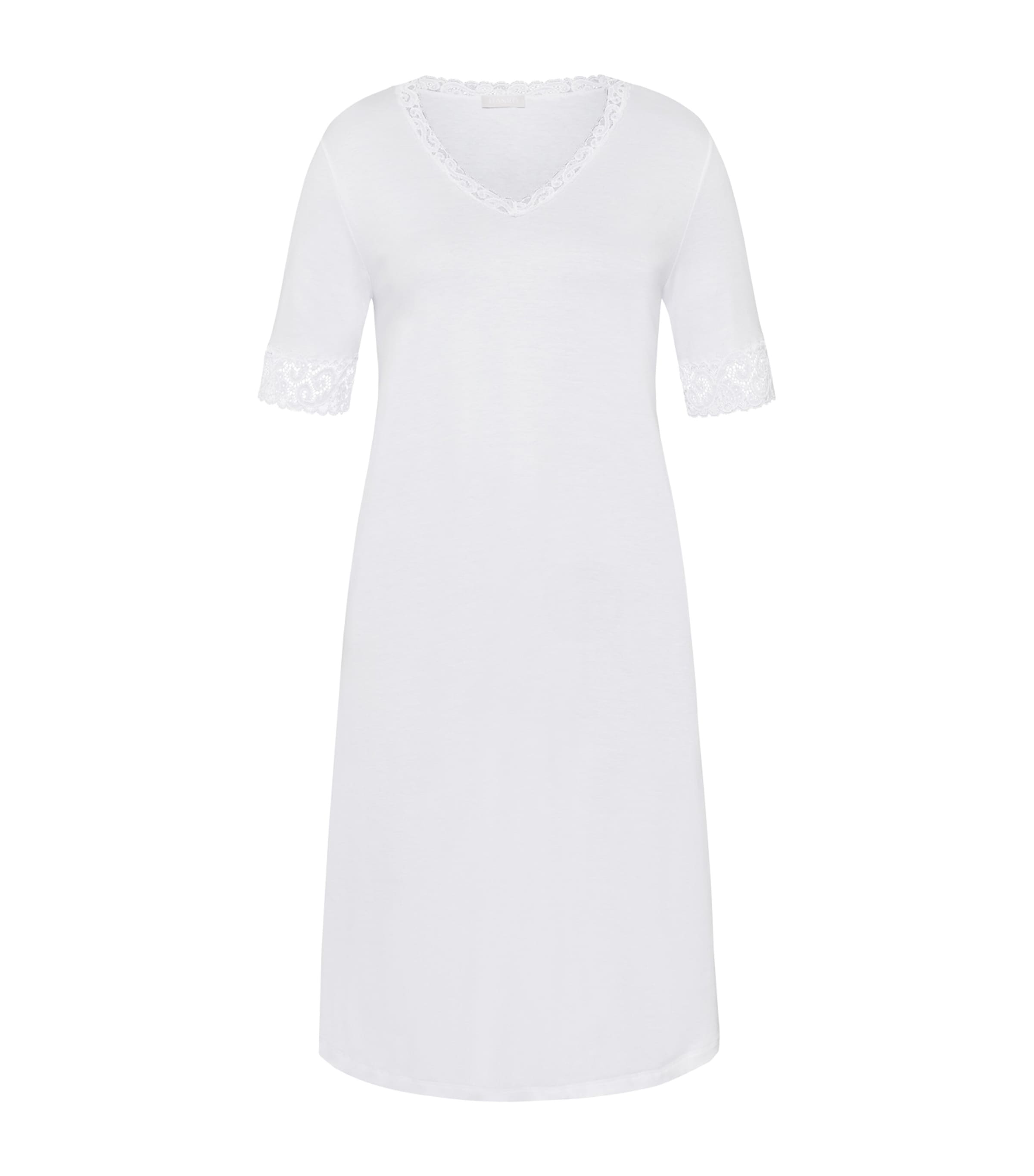 Hanro Cotton Lace-Trim Moments Nightdress | Women Clothing | Nightwear | Nightdresses | Designers | Hanro