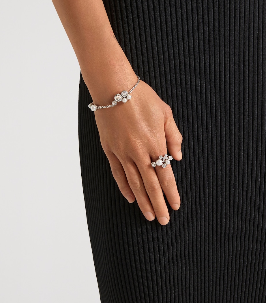 Embellished Chain Bracelet WHITE/SILVERY Image 2