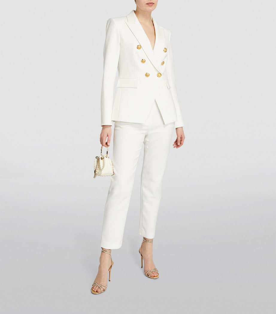 Veronica Beard Womens Miller Dickey Blazer Off White/gold Image 2