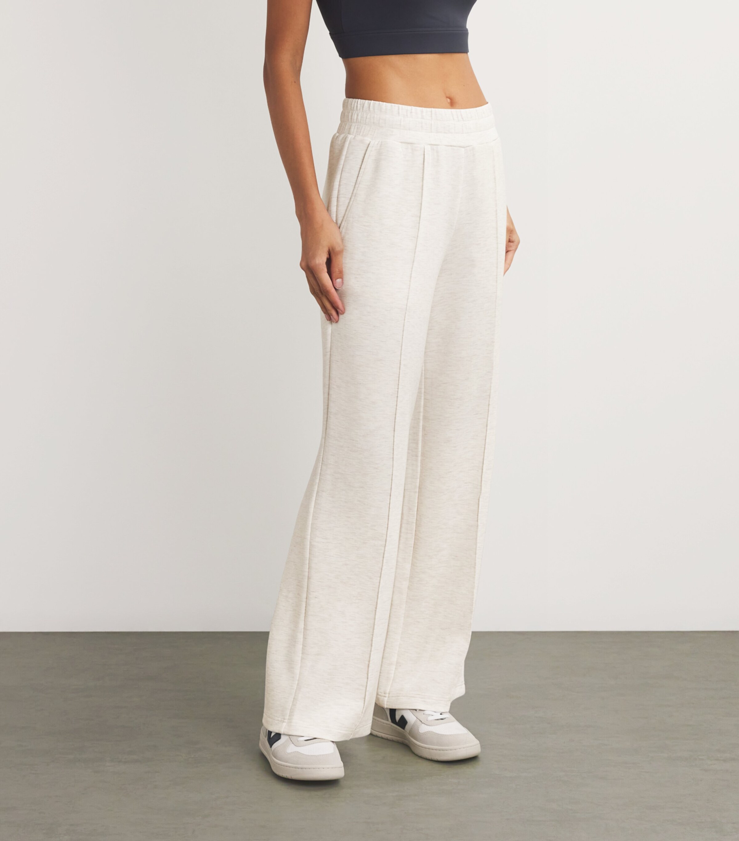 The Wide Leg Trousers IVORY MARL Image 3
