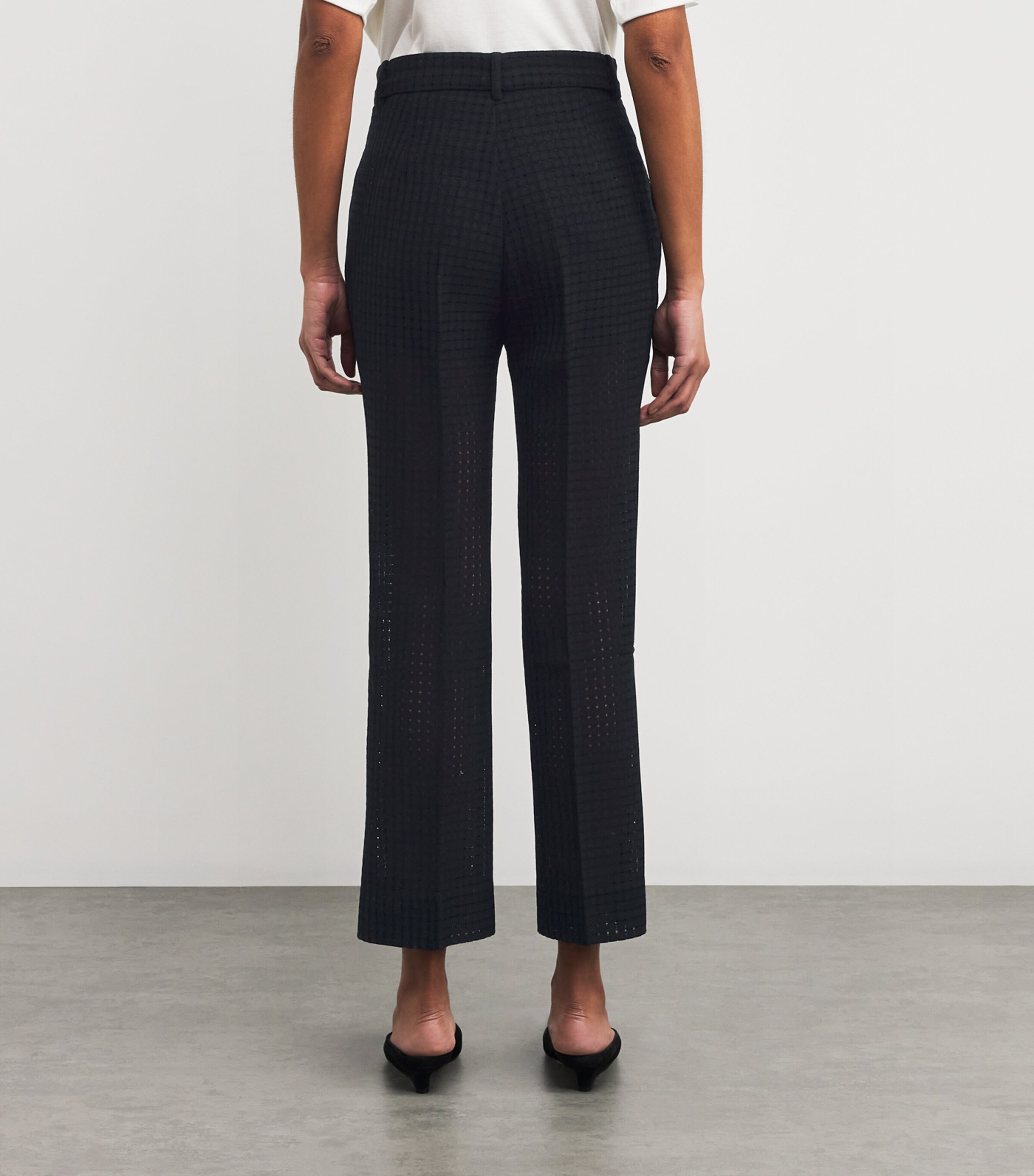 Organic Cotton Credo Straight Trousers 0999 BLACK Image 4