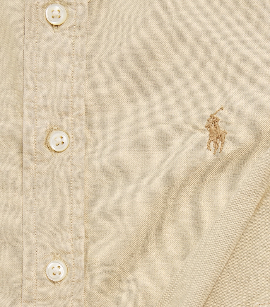 Ralph Lauren Kids Cotton Polo Pony Shirt (6-14 Years) Tallow Cream Image 3