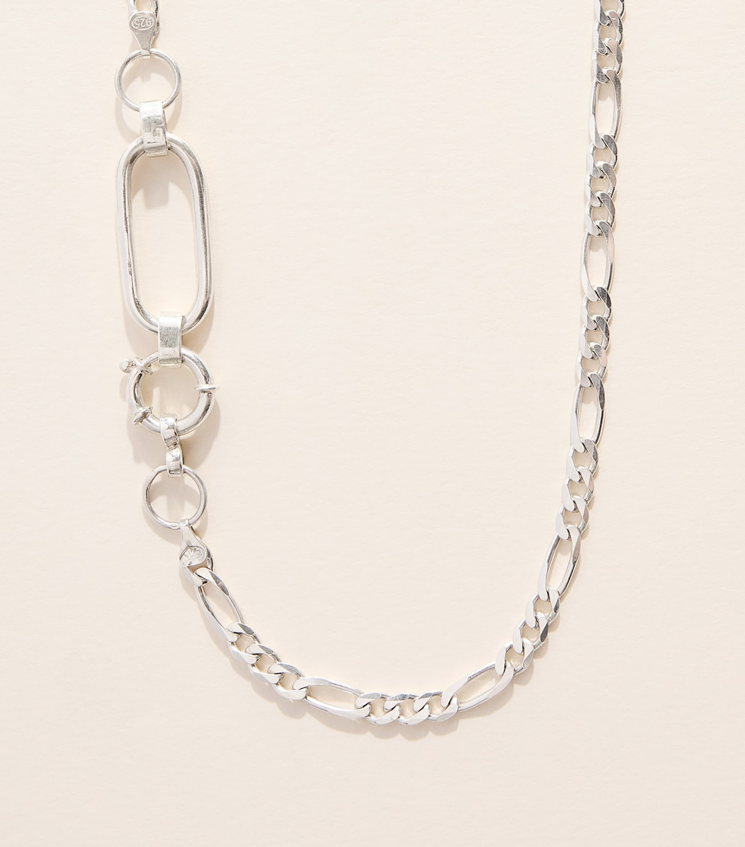 FYR Sterling Silver Anchor Lock Necklace Silver