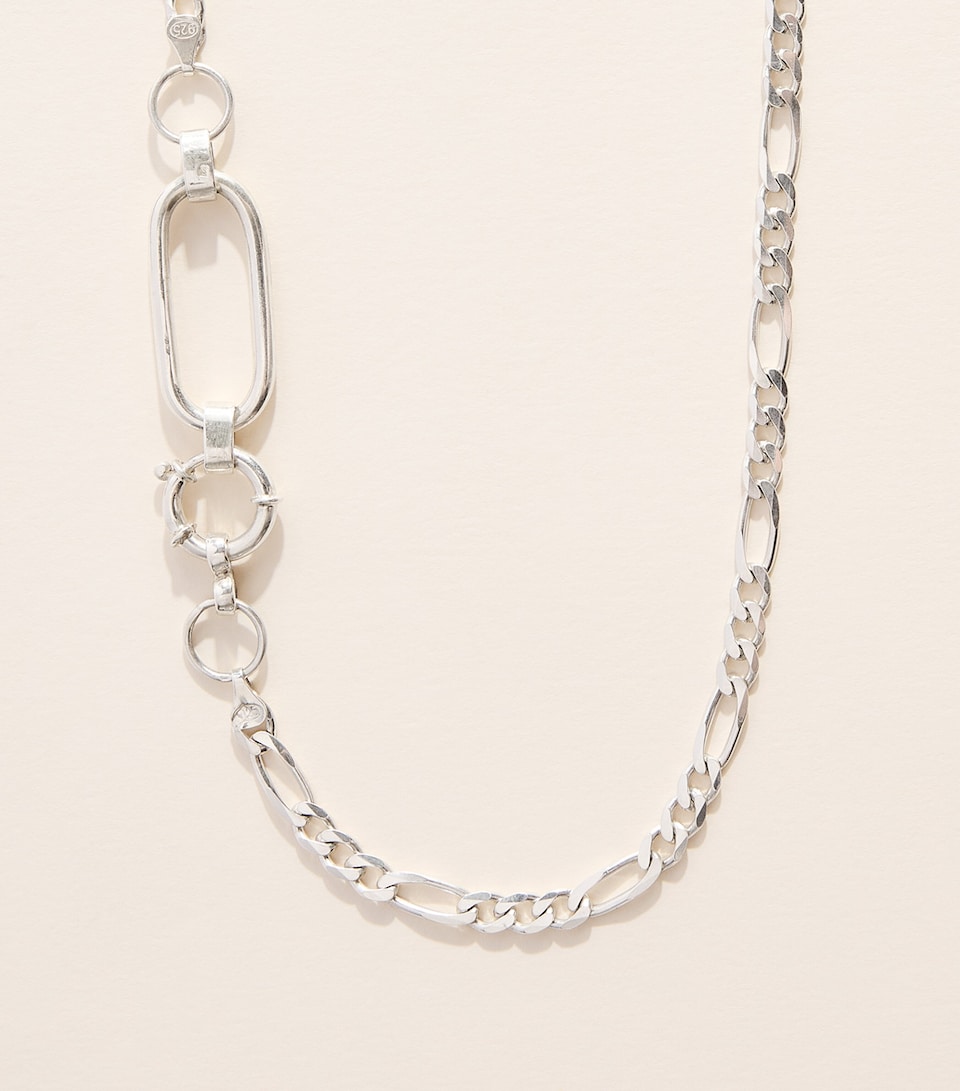 FYR Sterling Silver Anchor Lock Necklace Silver