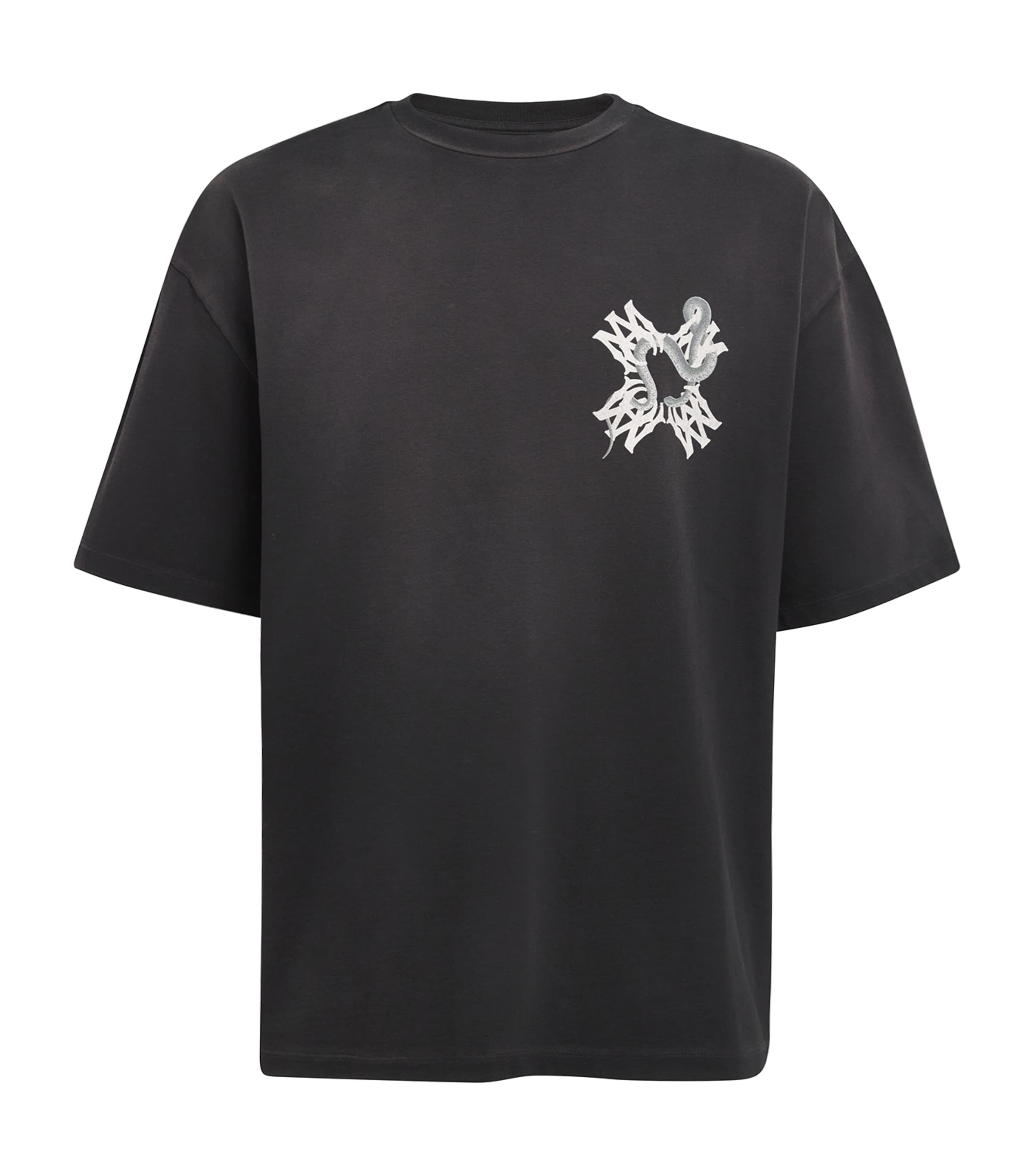 AMIRI Mens Cotton Quad Snake T-Shirt Black Image 1