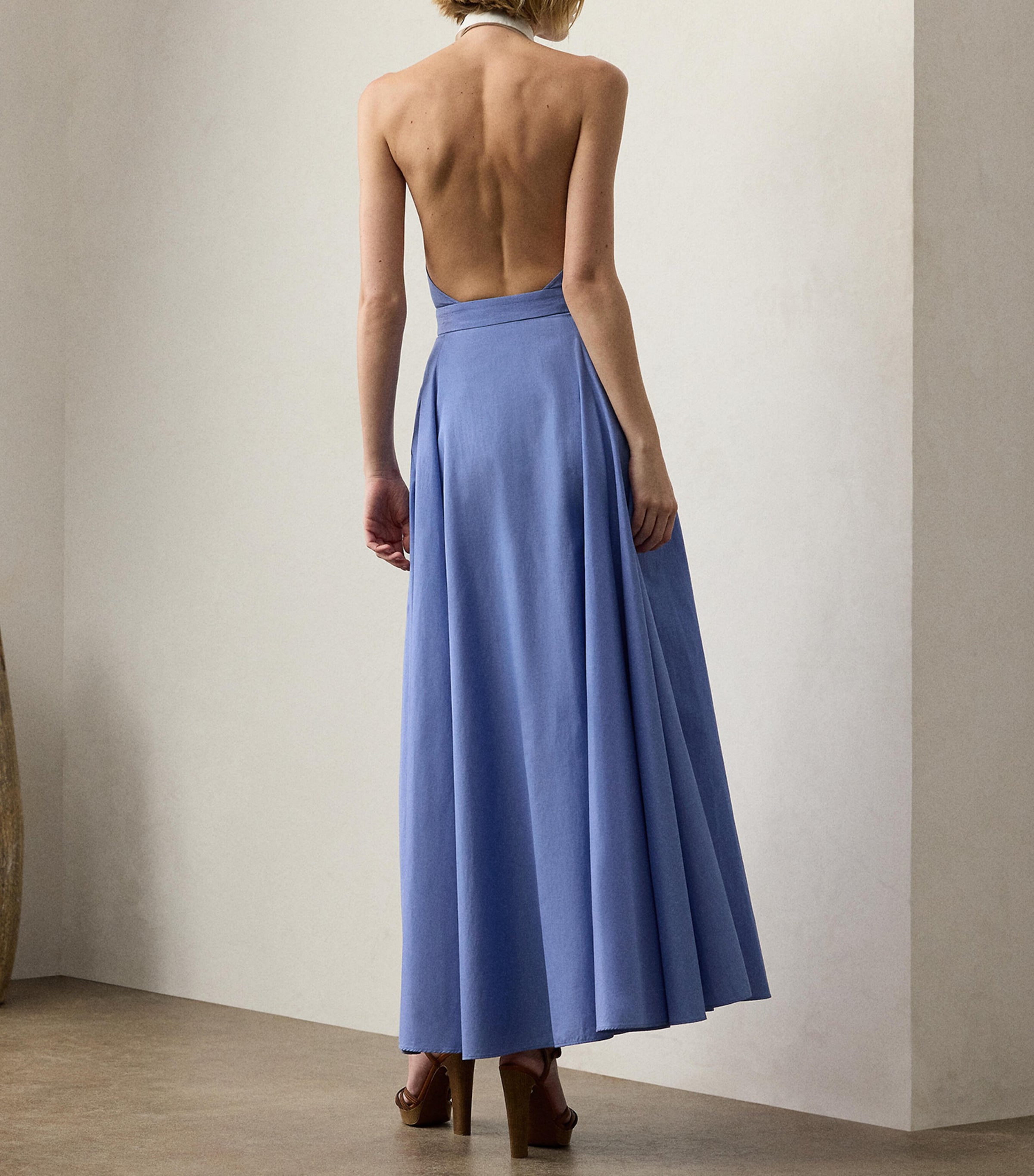 Cotton Eldred Maxi Dress LIGHT BLUE Image 3