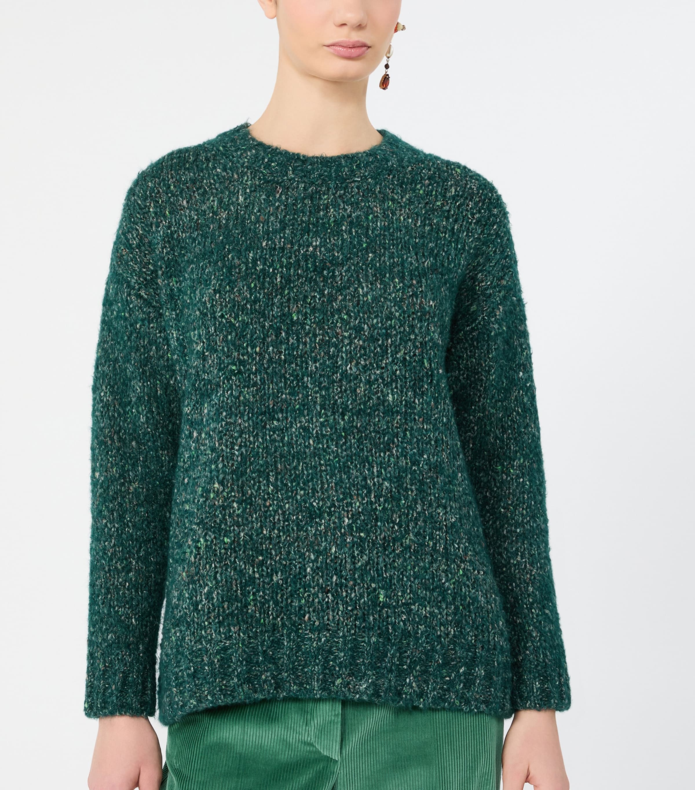 Weekend Max Mara Womens Knitted Sweater Dark Green Image 5