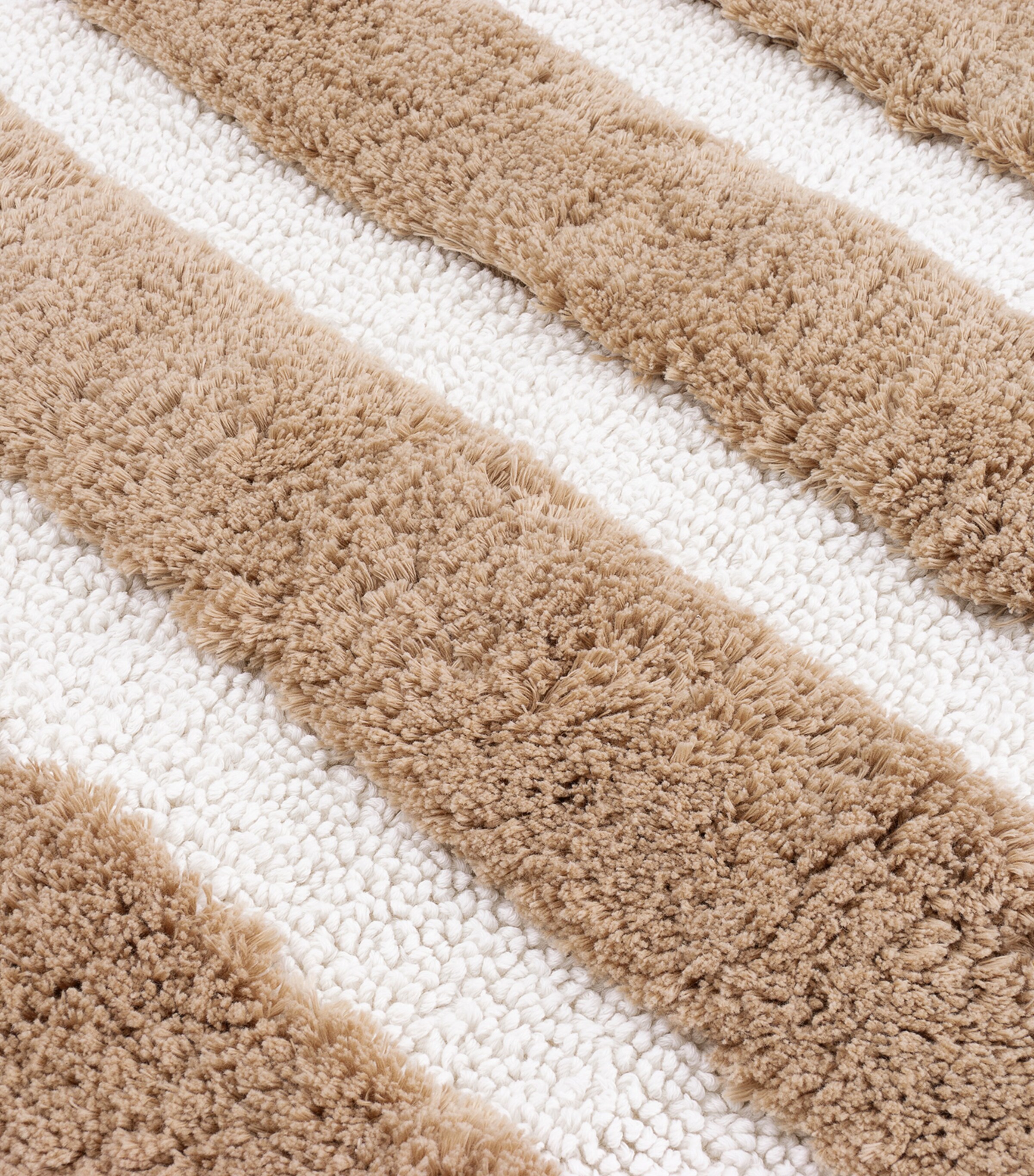 Hamam Organic Cotton Rhine Tufting Bath Mat (60cm x 90cm) Beige/dark Peach Image 2