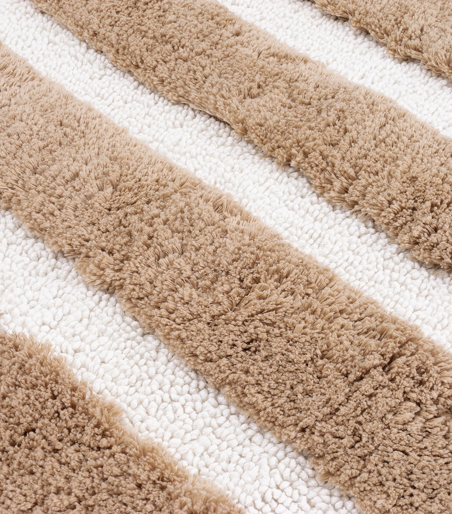 Hamam Organic Cotton Rhine Tufting Bath Mat (60cm x 90cm) Beige/dark Peach Image 2