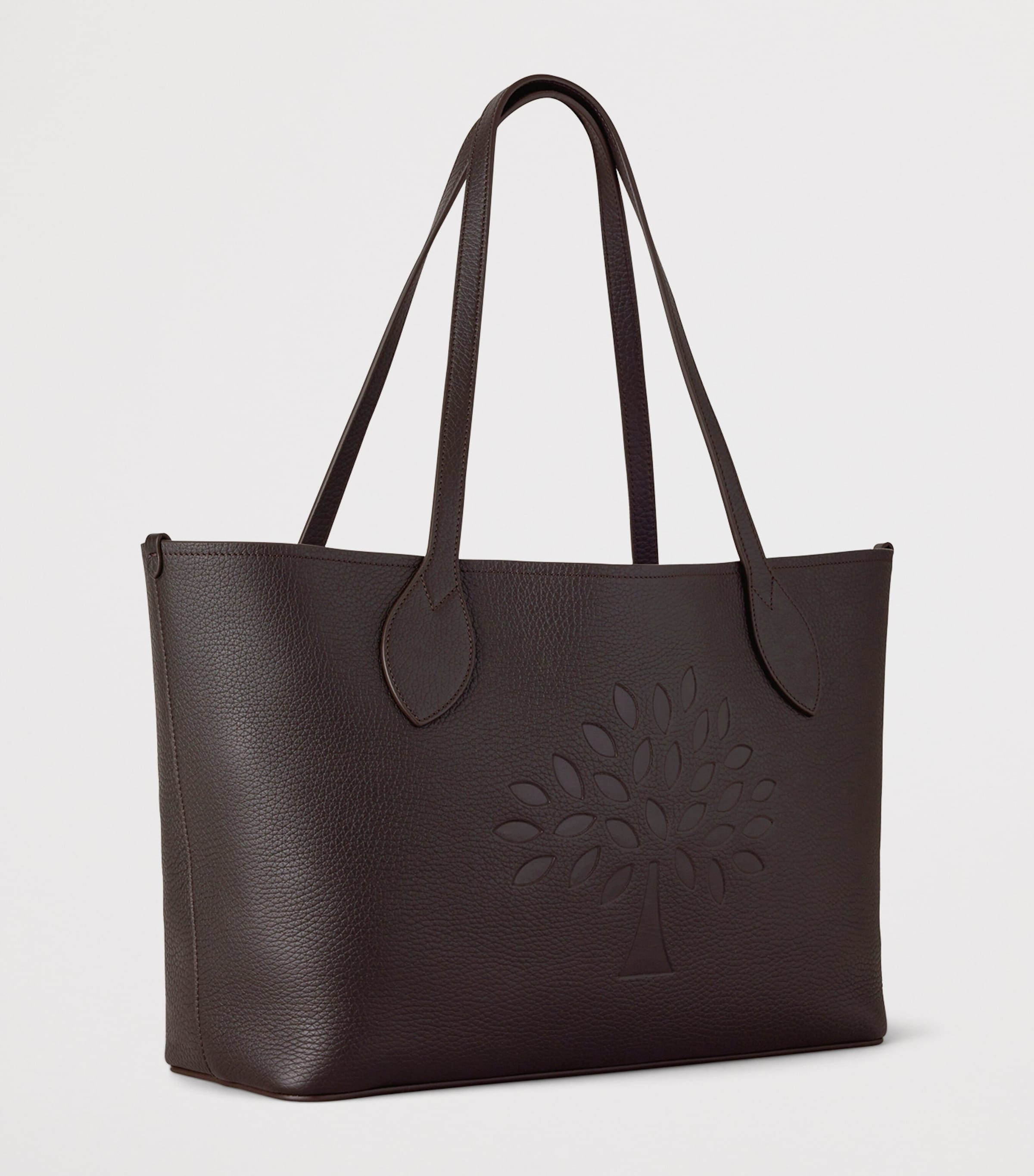 Mulberry Leather Tree Tote Bag Ebony Image 4