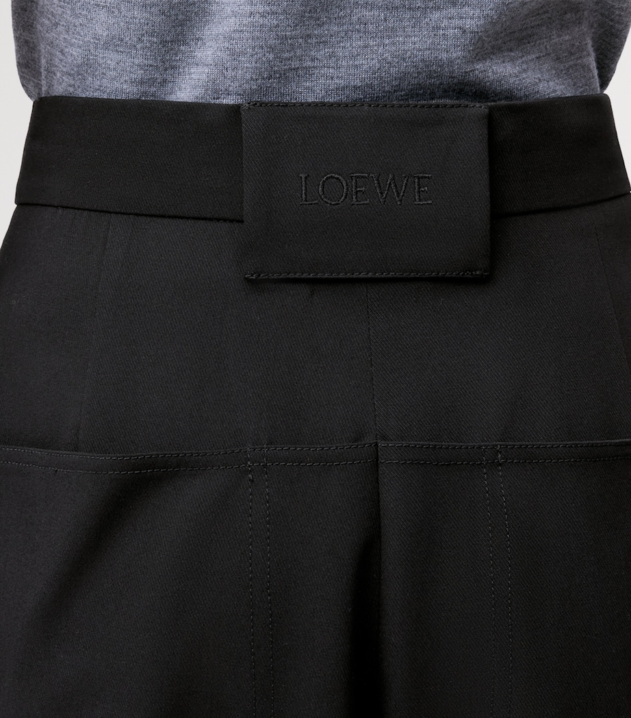 Wool-Blend Cargo Trousers BLACK Image 5