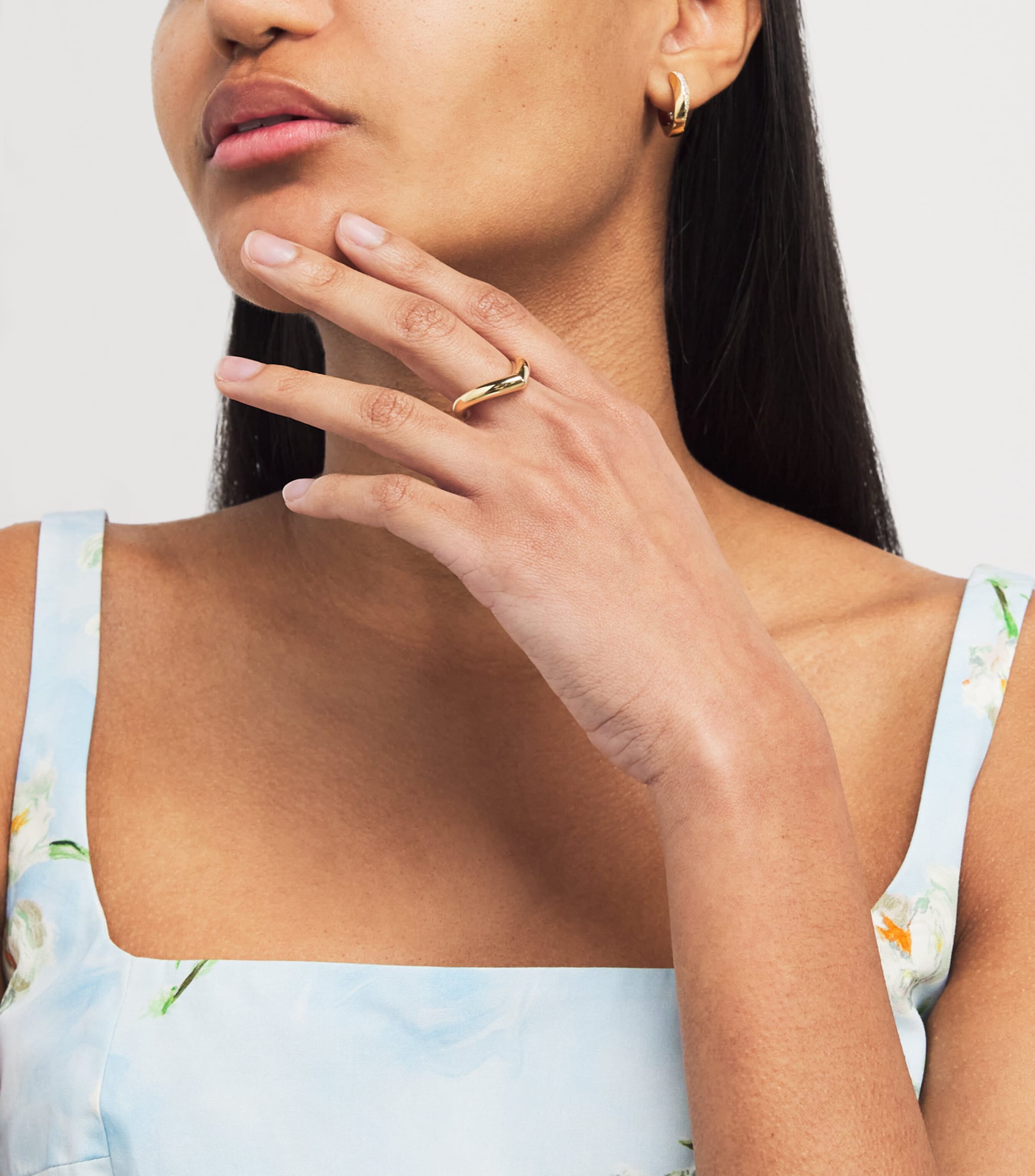 Yellow Gold Drop Link Ring YELLOW GOLD Image 5