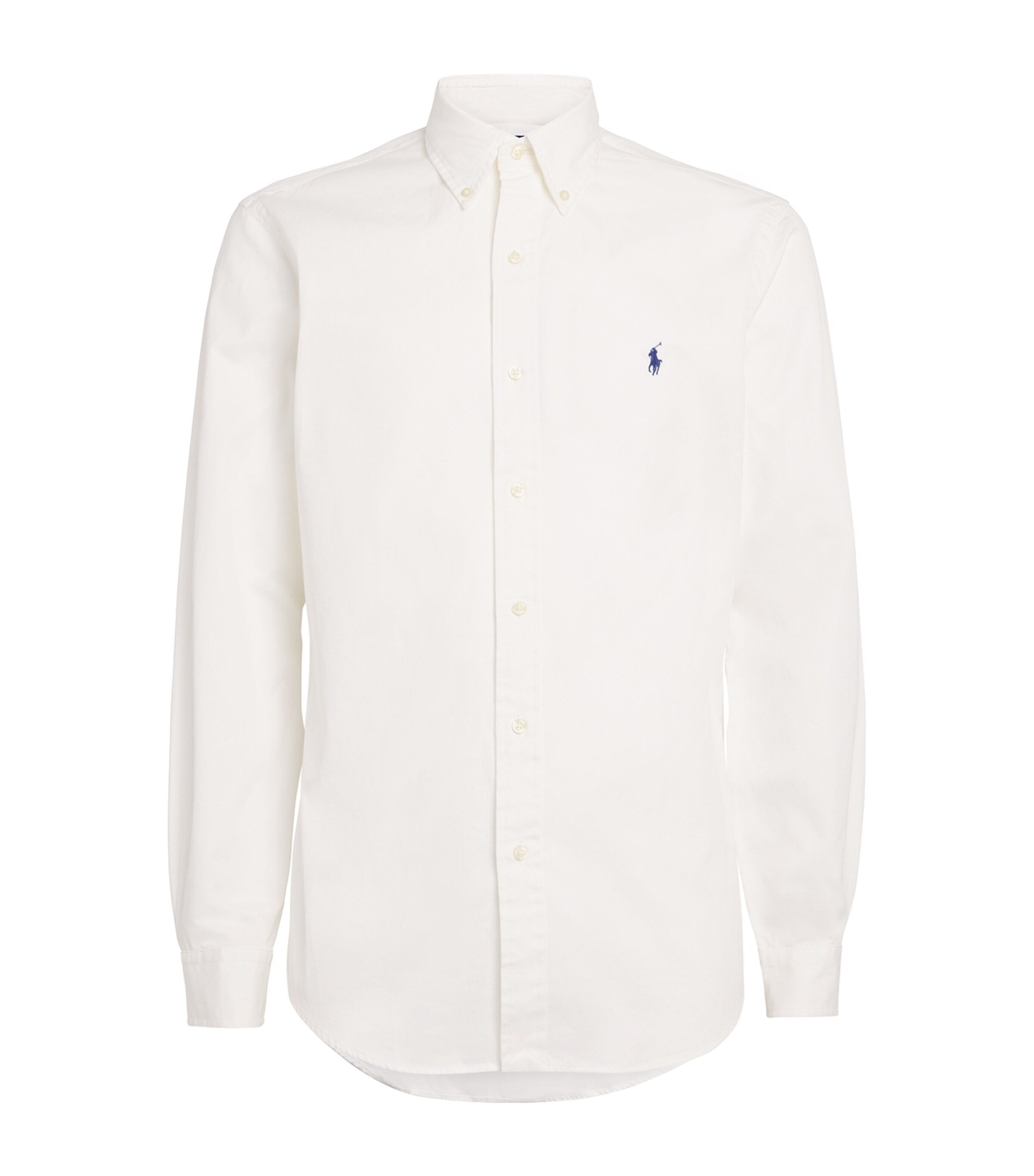 Polo Ralph Lauren Mens Cotton Custom-Fit Shirt White Image 1