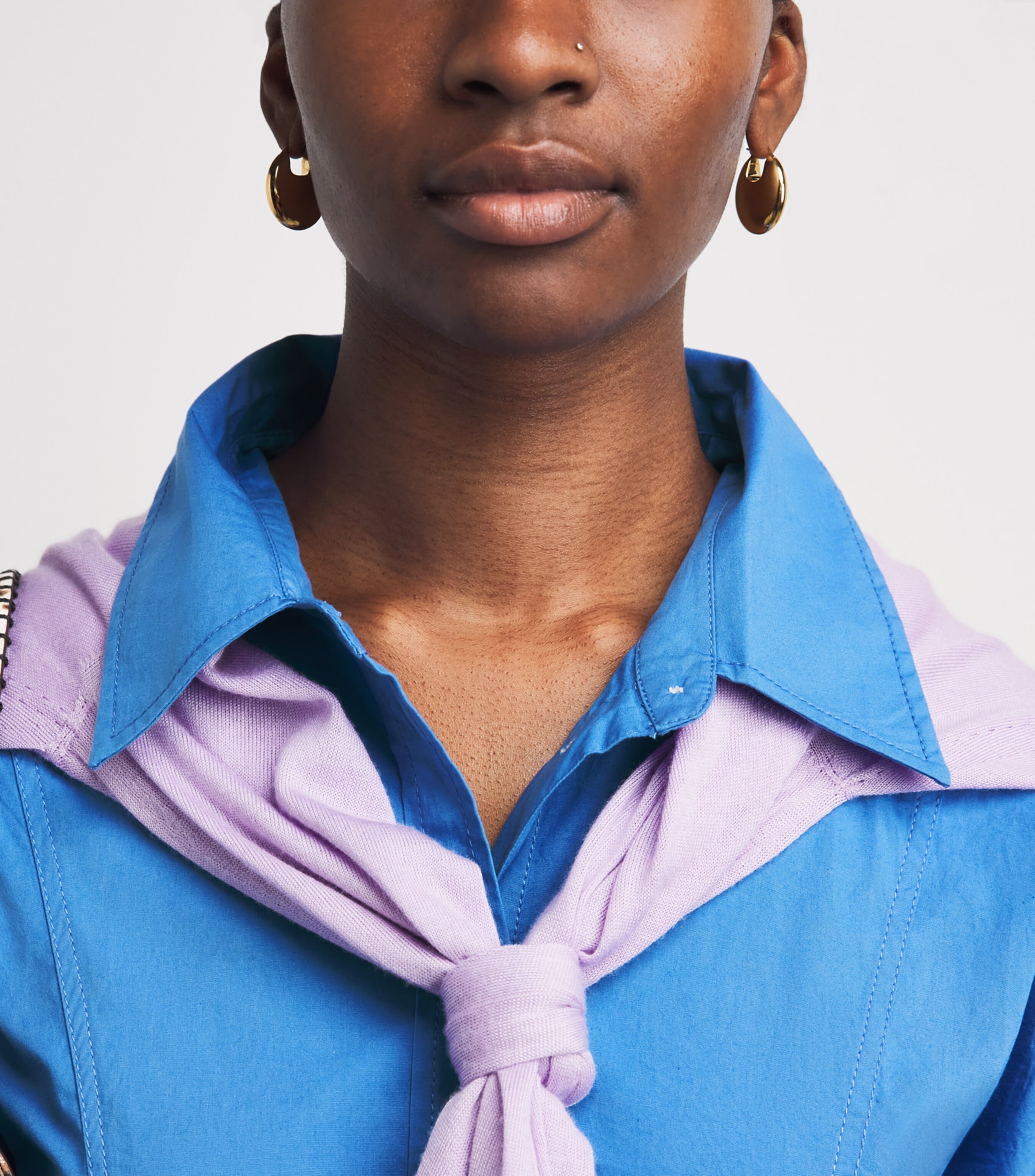 GANNI Womens Stretch-Cotton Mini Shirt Dress Marina Image 5