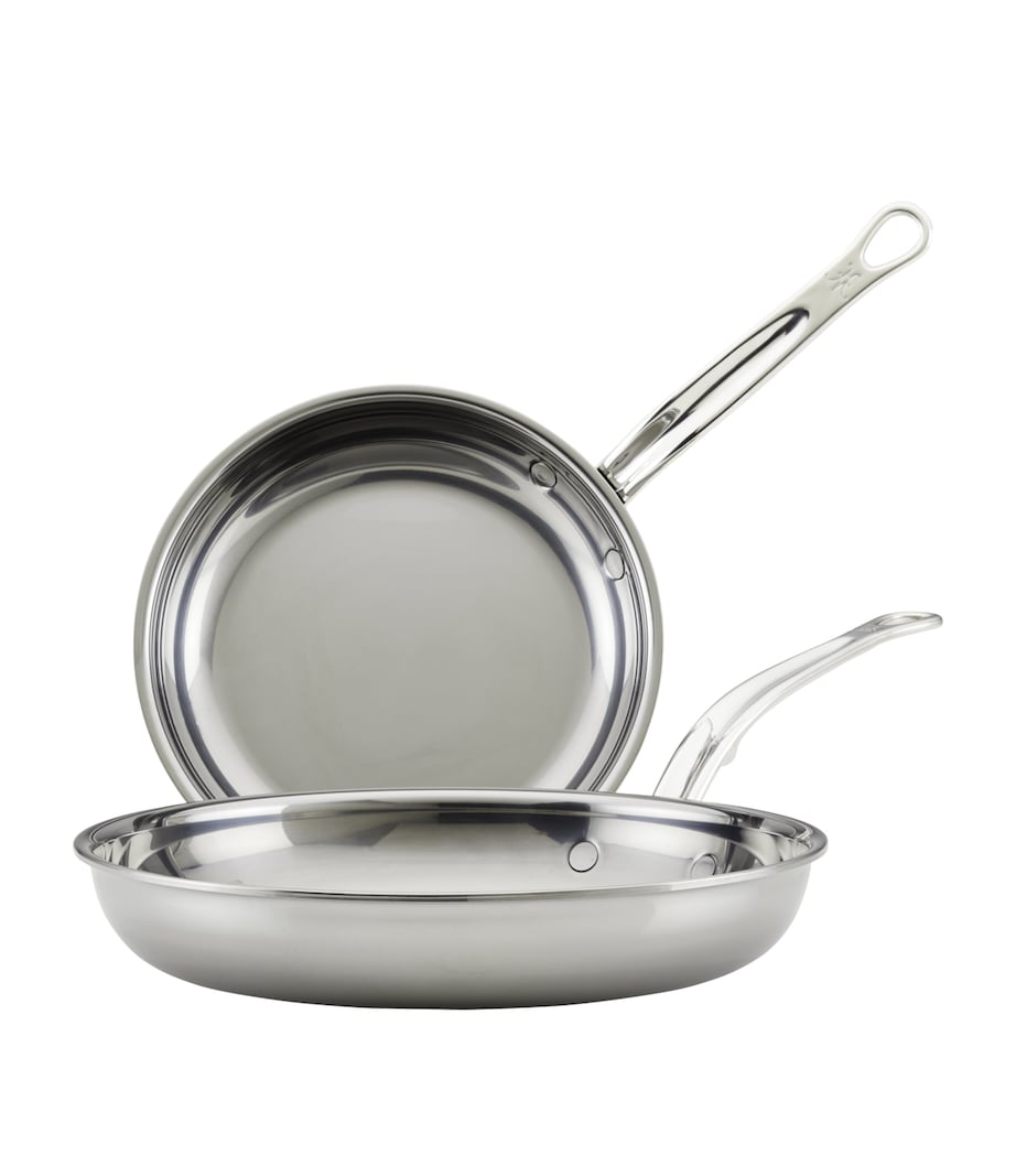 Hestan Set of 2 Nanobond Skillets Stainless Steel Image 1
