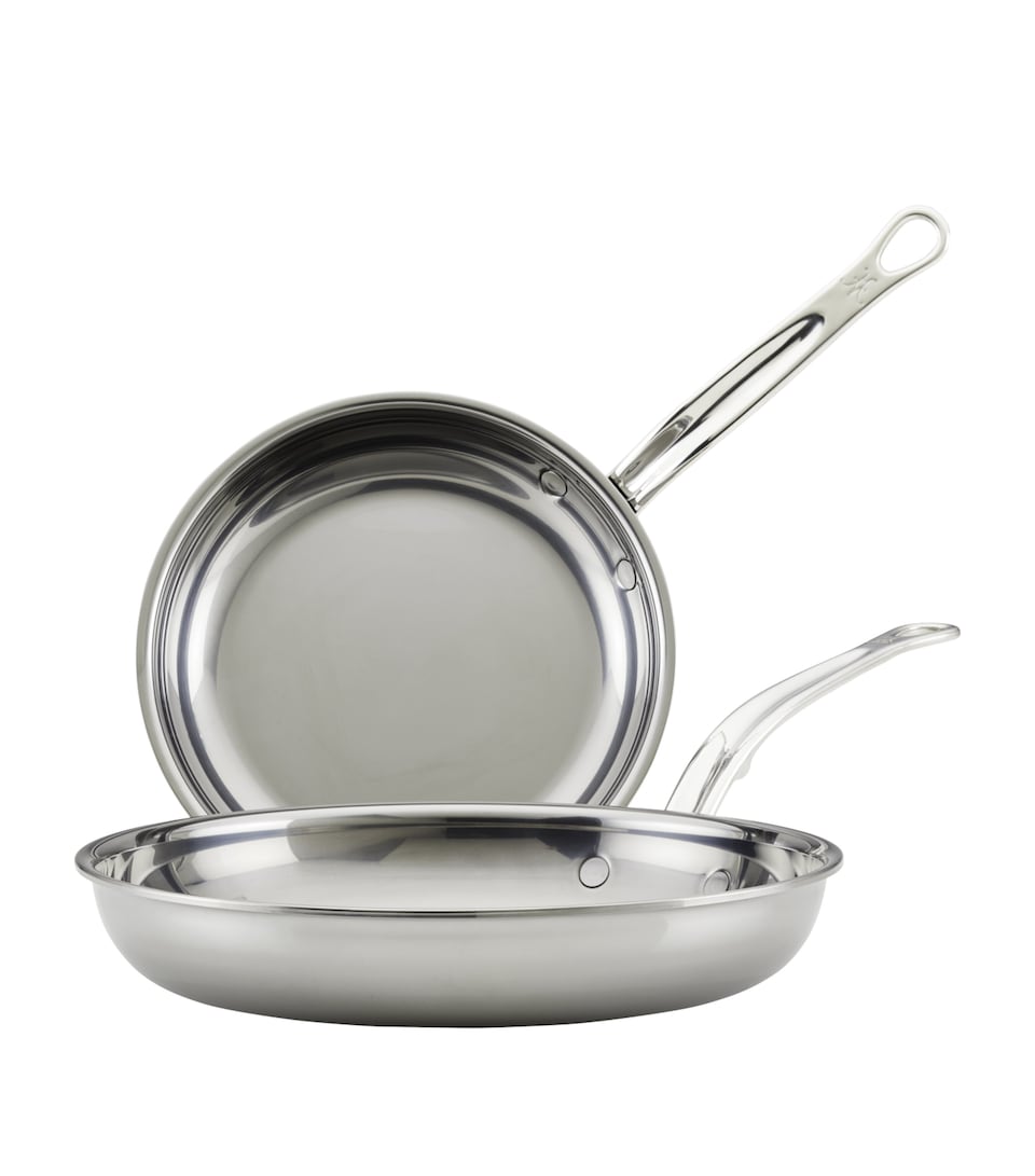 Hestan Set of 2 Nanobond Skillets Stainless Steel