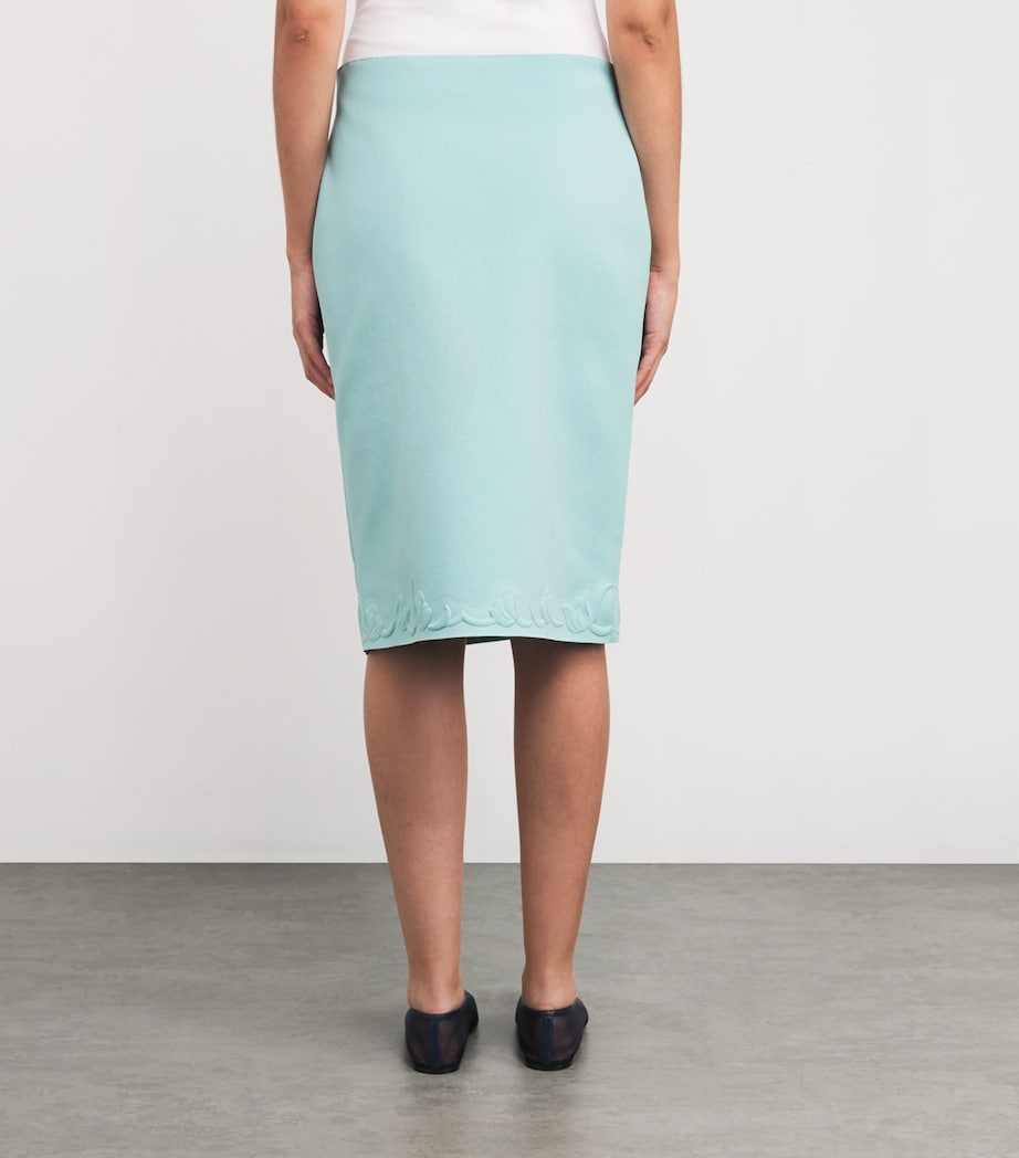 Embossed Midi Skirt 415 ATOLL BLUE Image 4