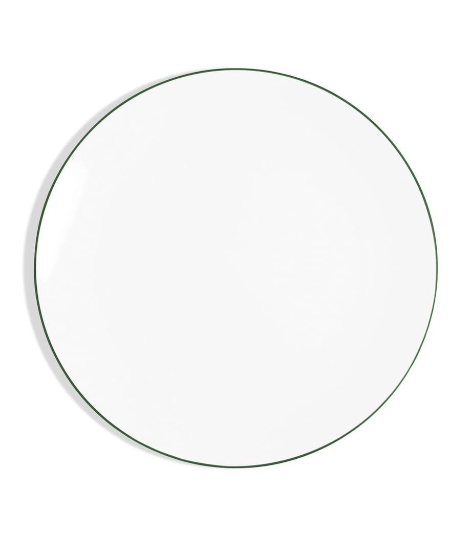 Bone China Line Dinner Plate (28cm) FOREST GREEN Image 1