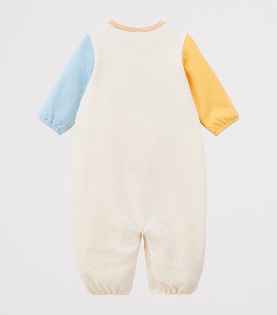 Miki House Logo Bear Embroidered Playsuit (1 Month) Image 5
