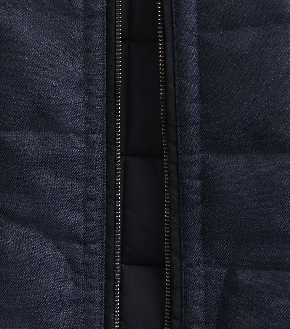 Pal Zileri Mens Reversible Padded Gilet Blue Navy Image 7