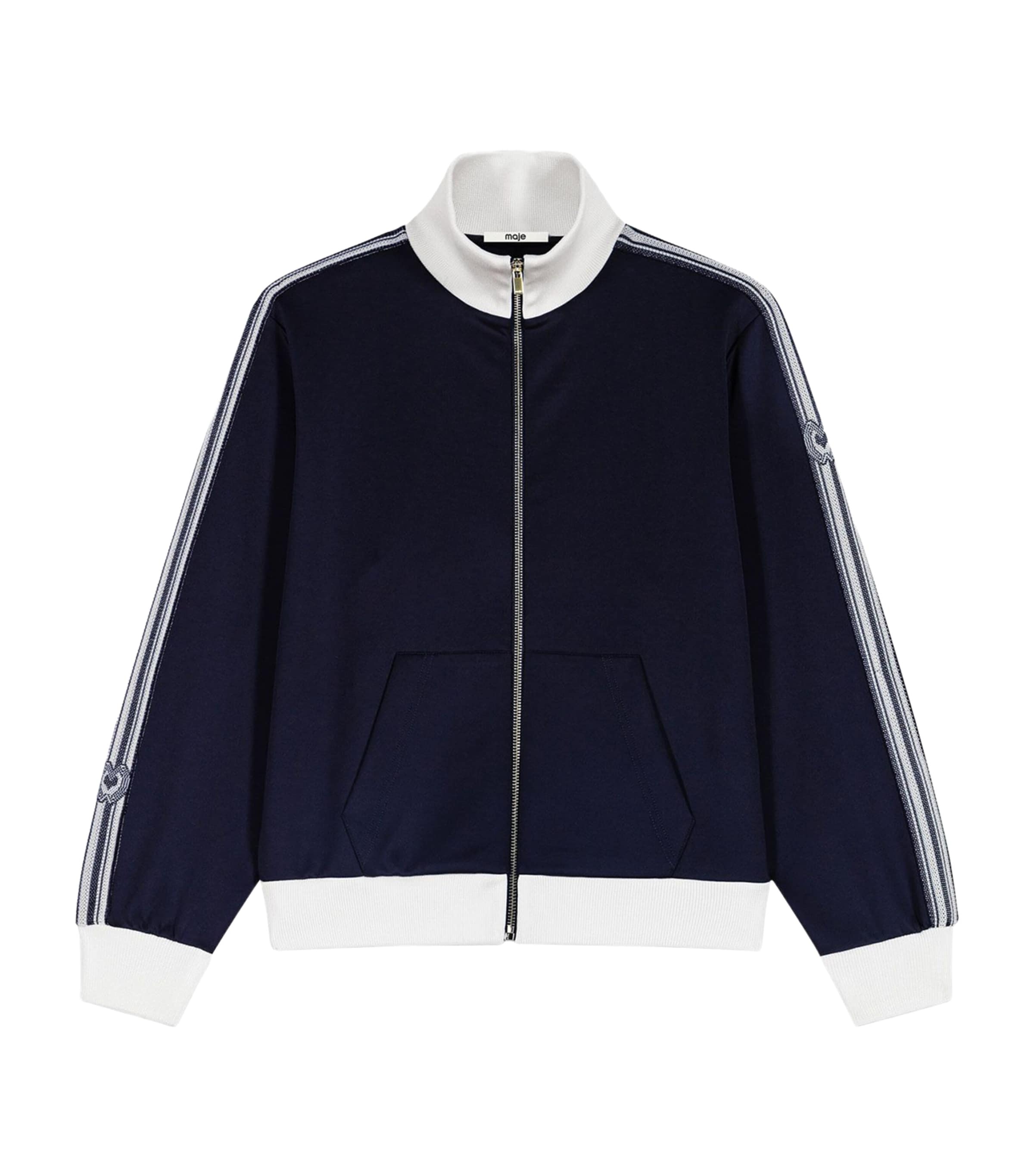 Maje Womens Zip-Up Sweatshirt Navy Image 1