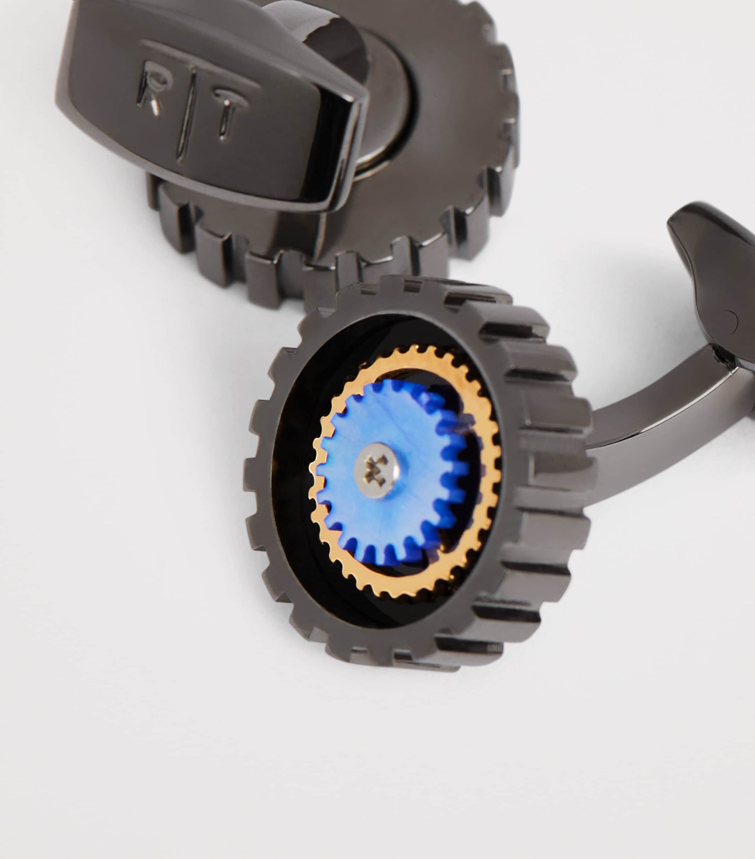 Rotate Gear Cufflinks BLACK Image 6