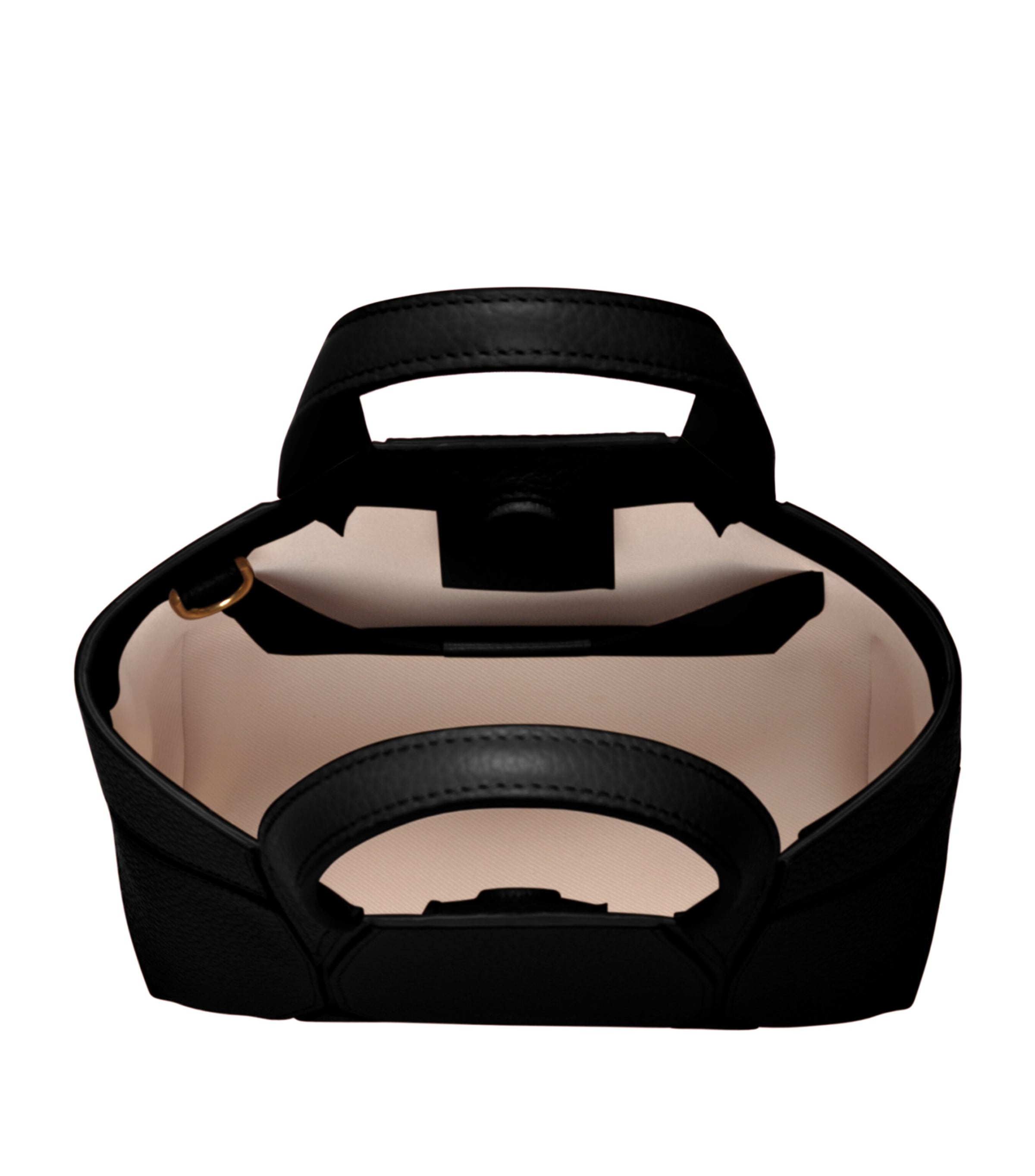 Mini Leather Tote Bag BLACK Image 2