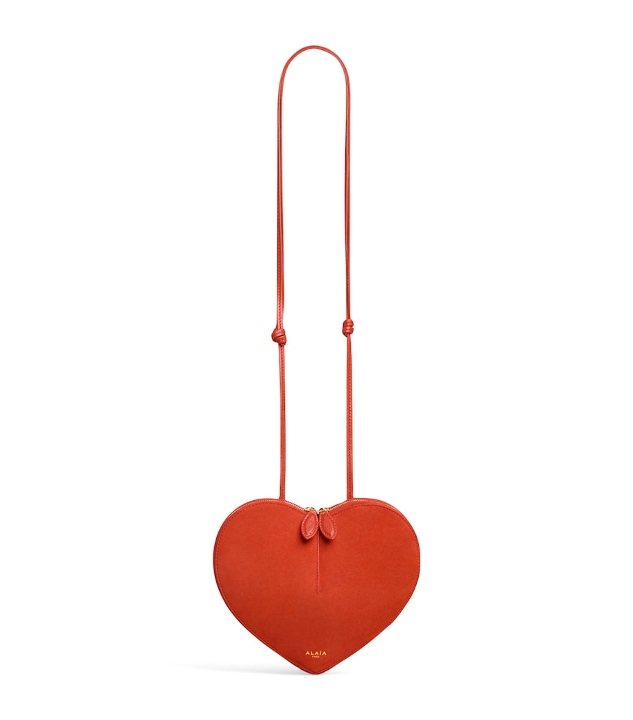 Alaïa Mini Suede Le Coeur Shoulder Bag Orange Brule Image 1