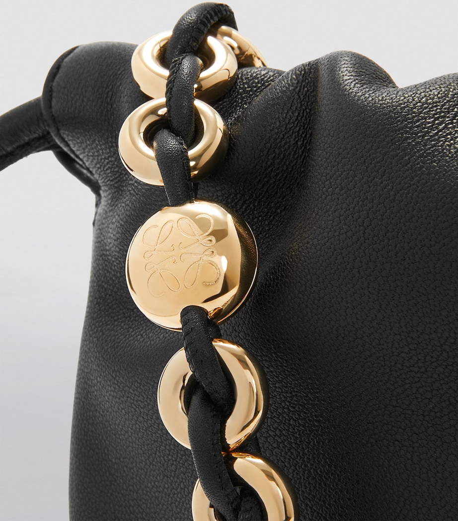 Mini Leather Flamenco Purse BLACK Image 8