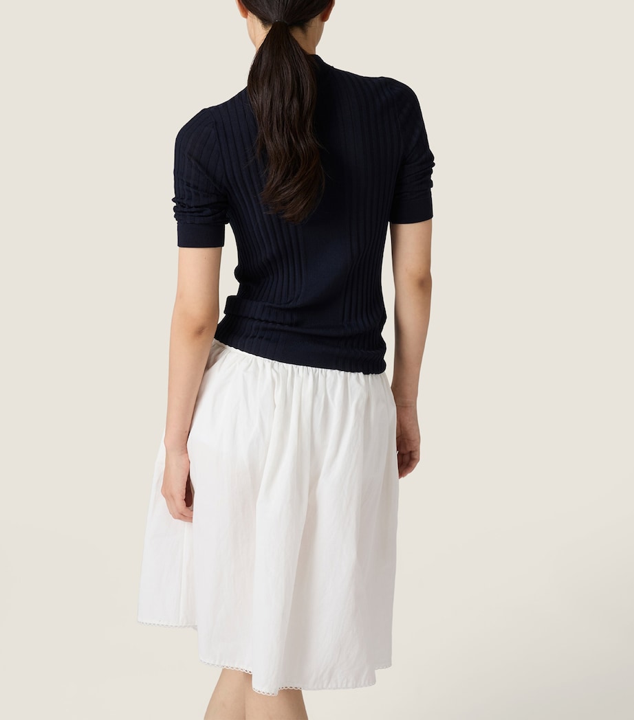 Miu Miu Womens Wool Ribbed Sweater Image 3