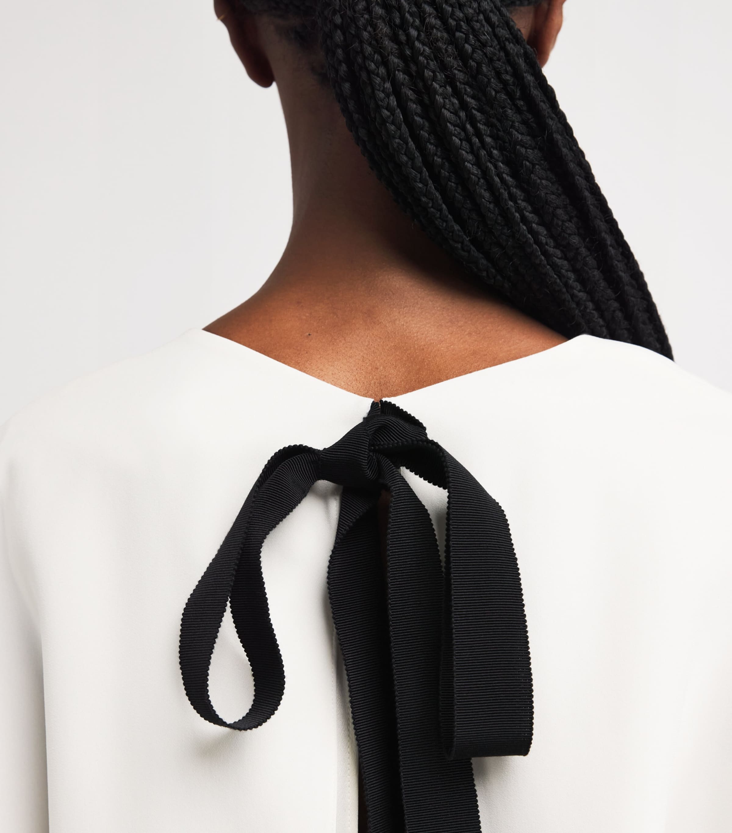 Cady Bow-Tied Mini Dress WHITE Image 4