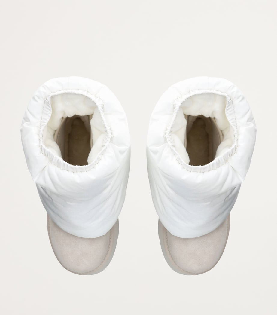 Suede Mini Dipper Puffer Boots 50 WHITE Image 4
