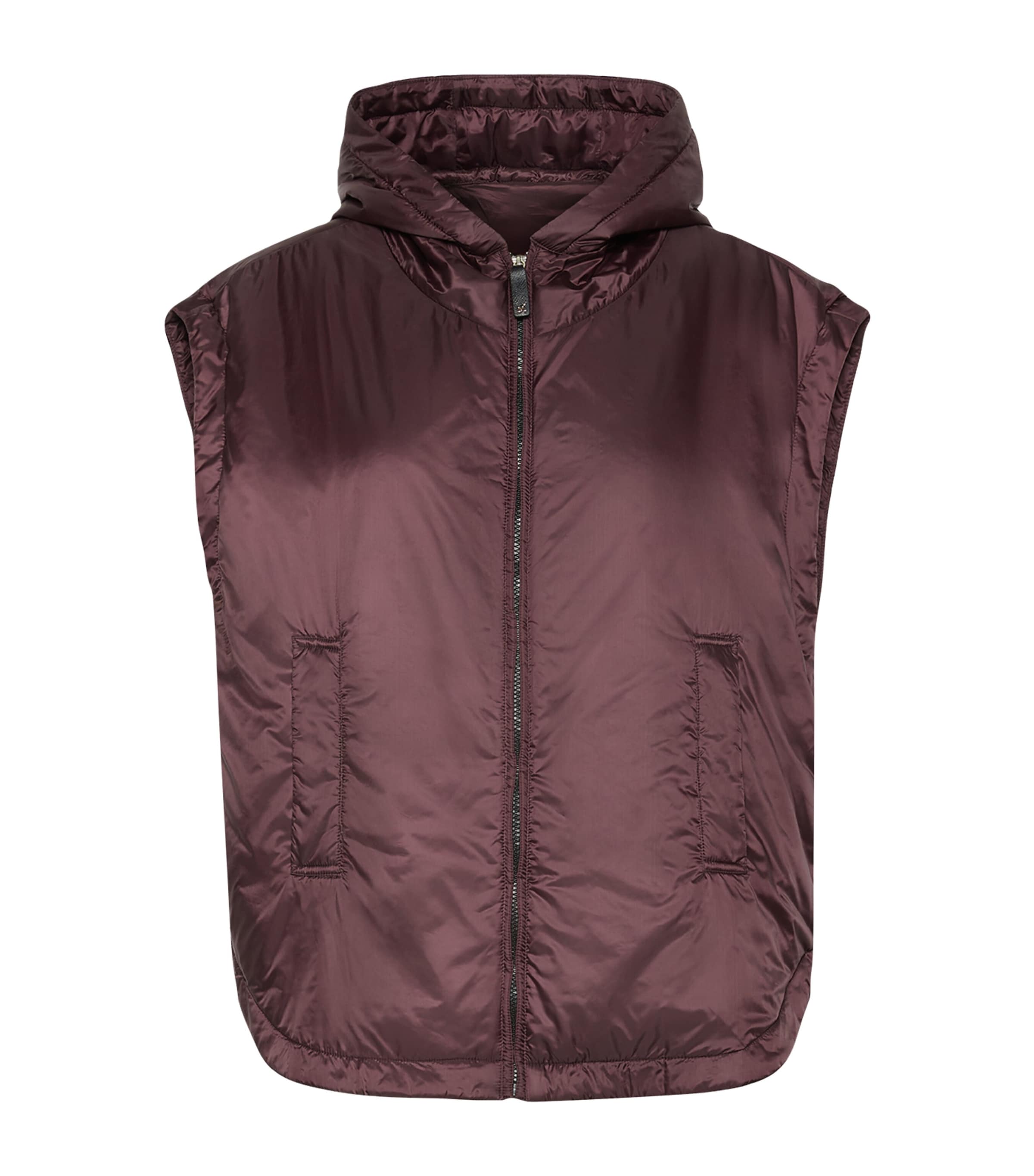 Max Mara Womens The Cube Sleeveless Jacket Bordeaux Image 1