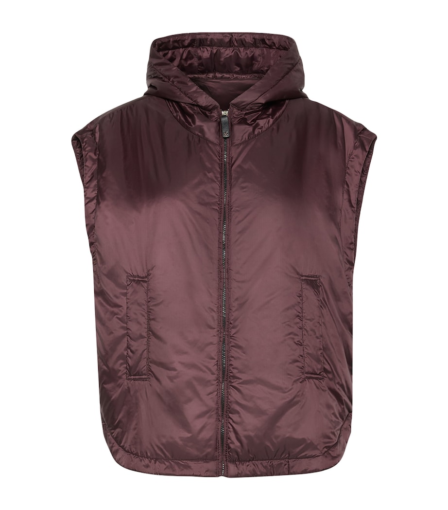 Max Mara Womens The Cube Sleeveless Jacket Bordeaux Image 1