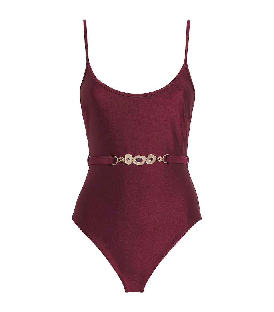 Belted Scoop-Neck Awaken Swimsuit