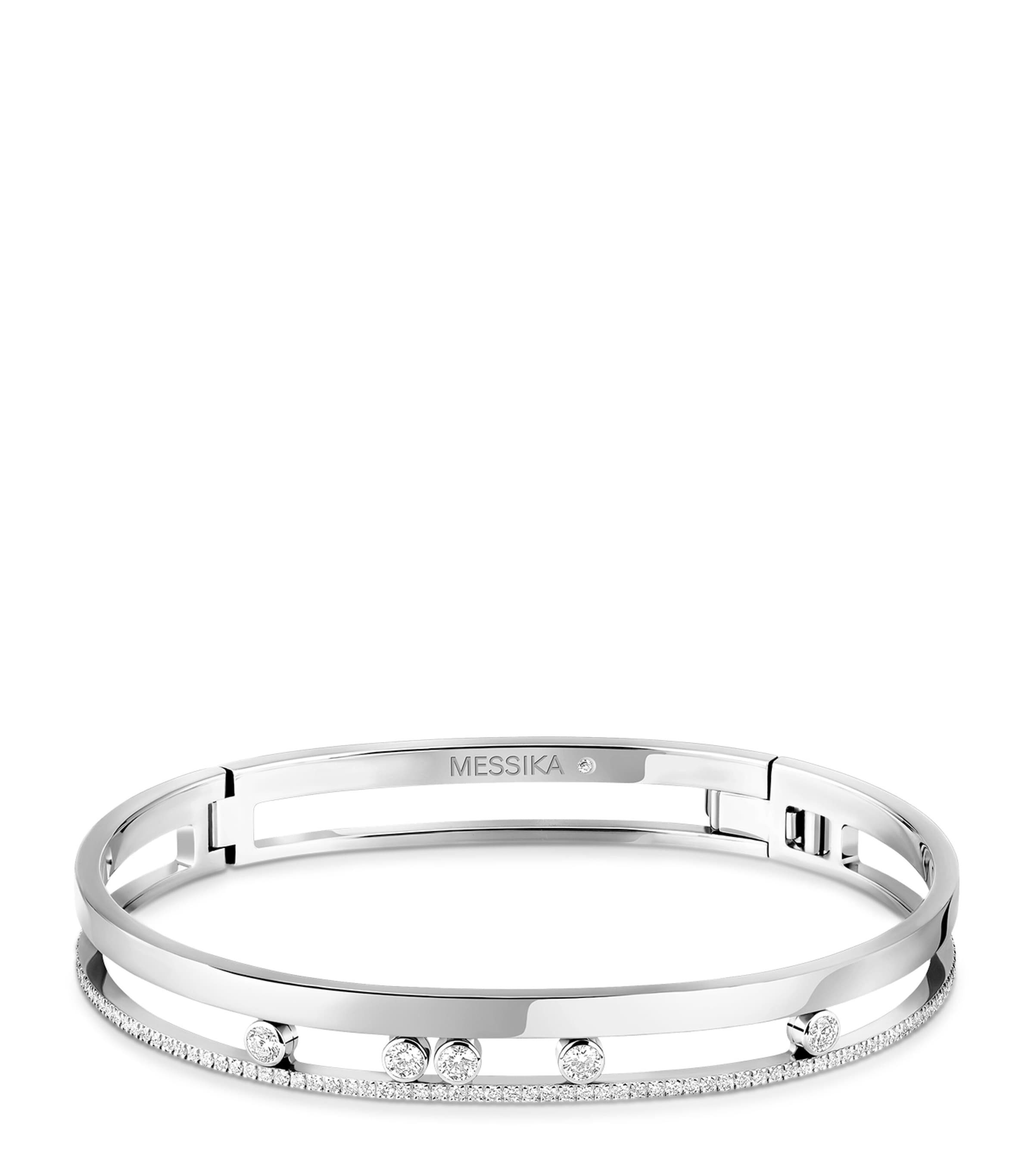 Messika Move Romane White Gold and Diamond Bangle (0.69ct) White Gold Image 1