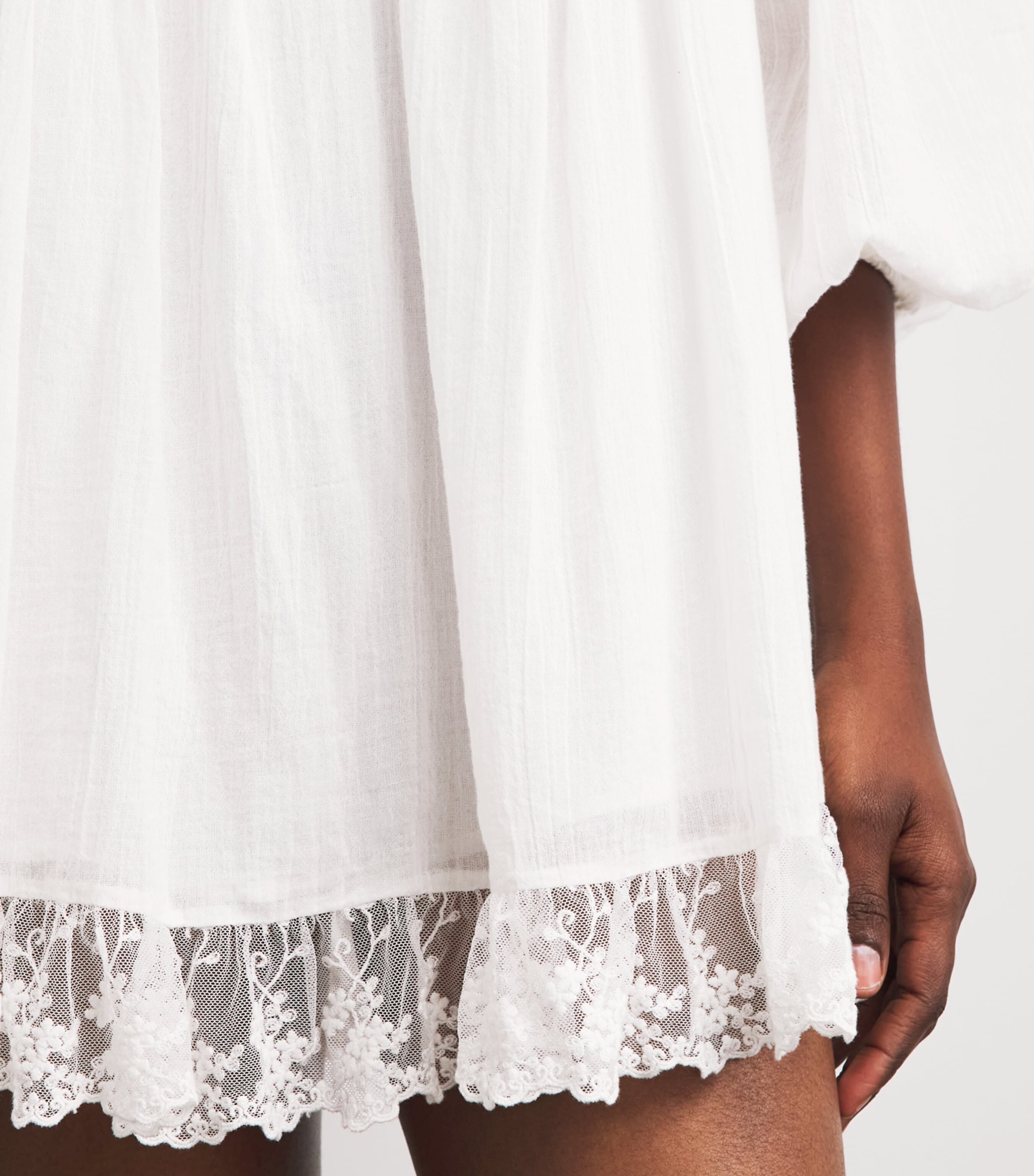 Rixo Womens Cotton Embroidered Inez Mini Dress Lilly Embr Ivory Image 5