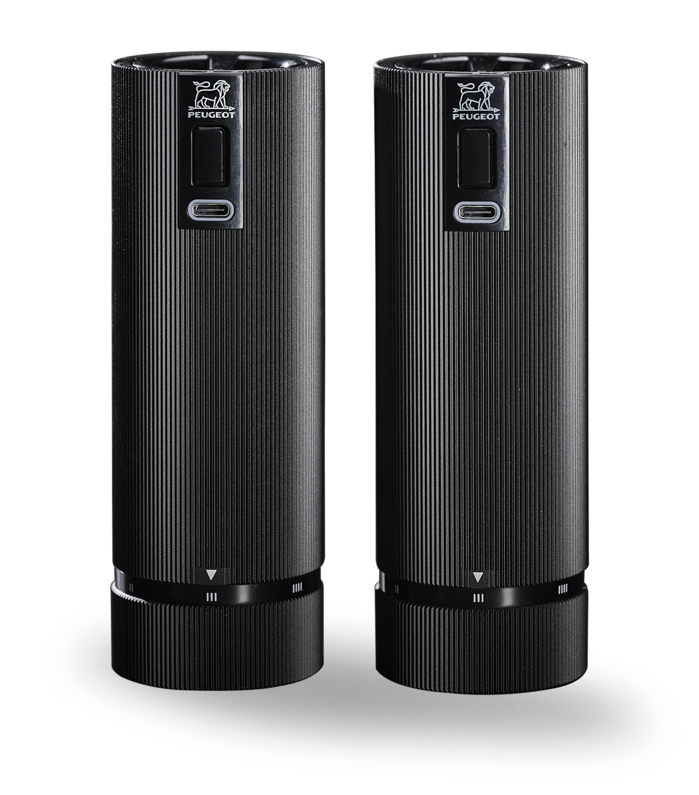 Peugeot Night Electric Salt And Pepper Mill Set