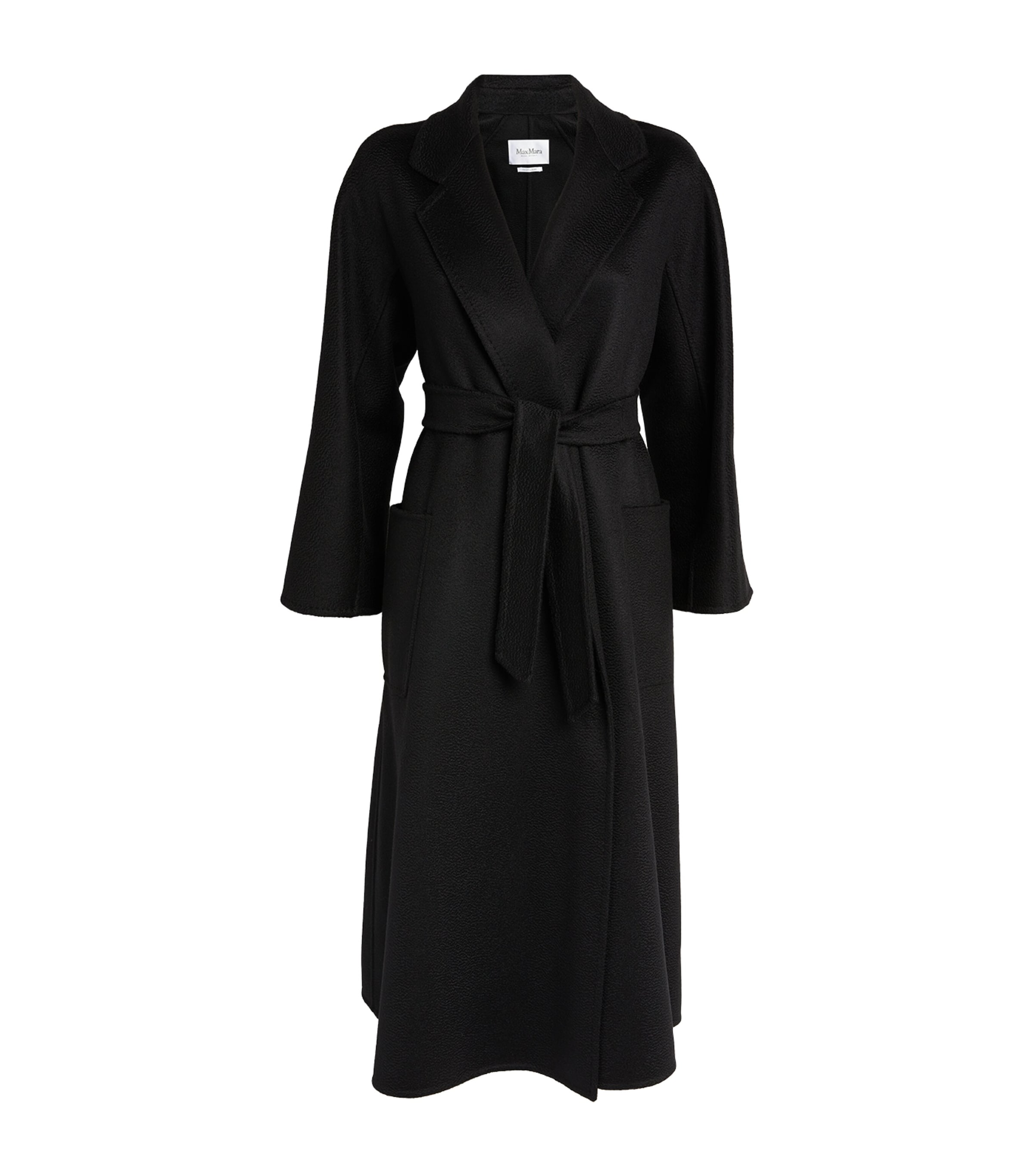 Max Mara Womens Wool Trench Coat Black Image 1