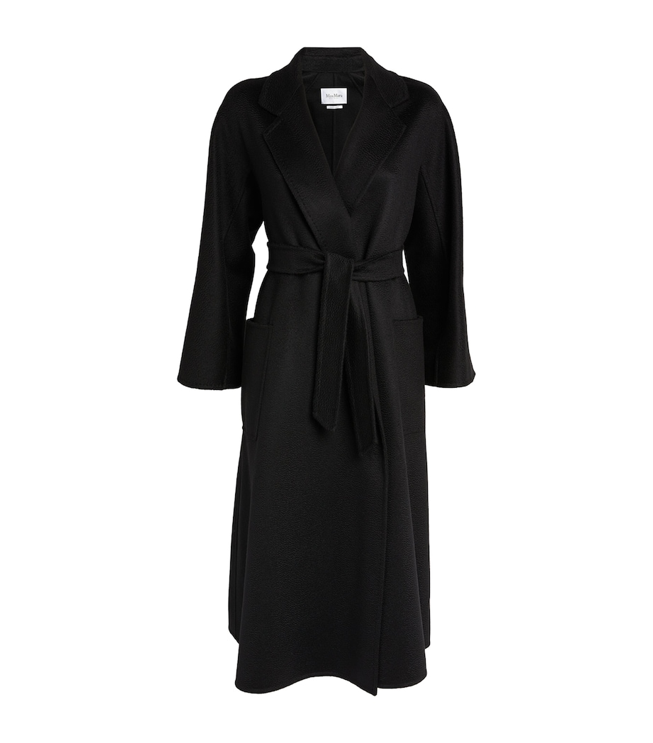 Max Mara Womens Wool Trench Coat Black Image 1