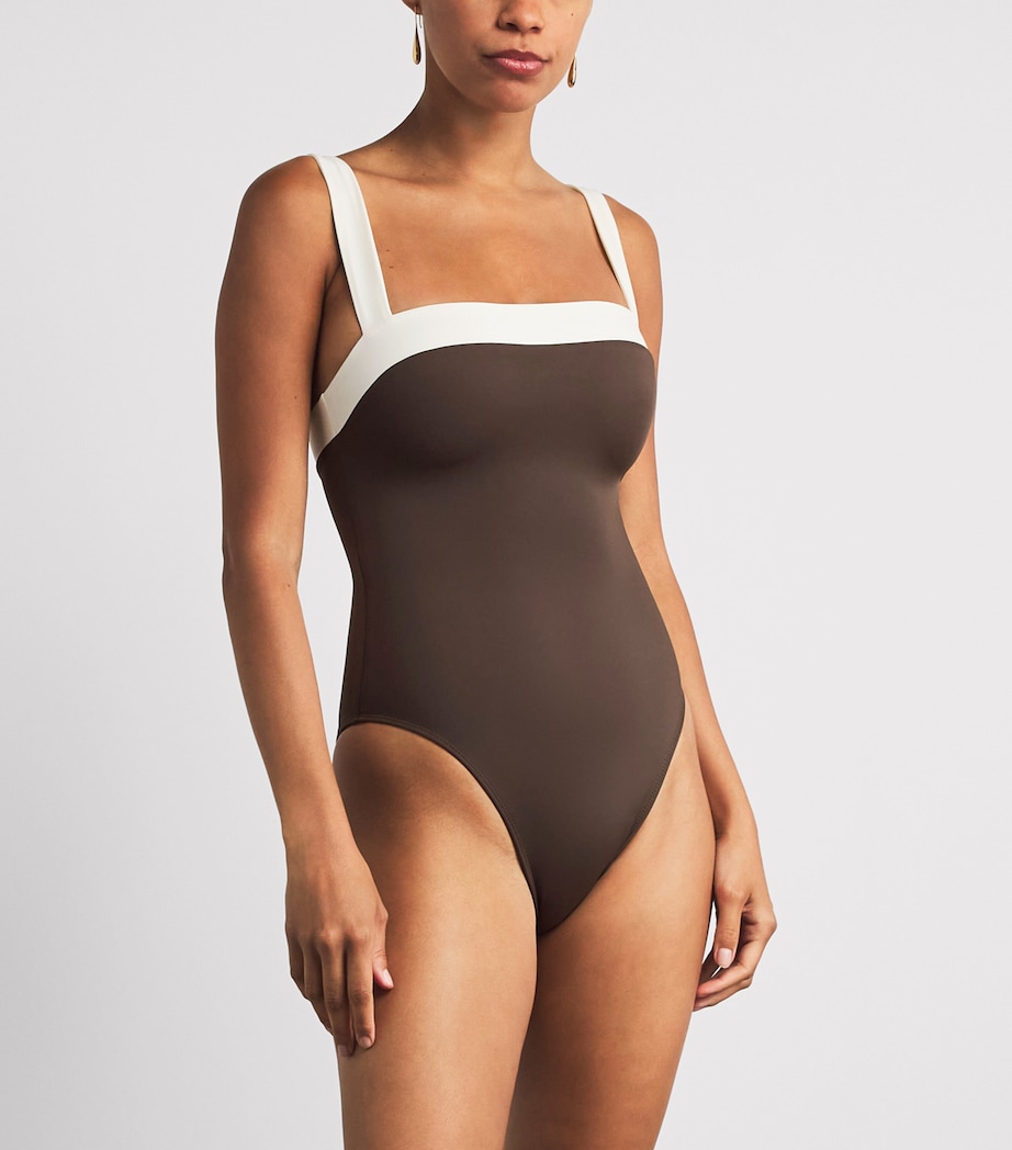 AWAY THAT DAY Womens Grenada Swimsuit Espresso/ivory Image 3