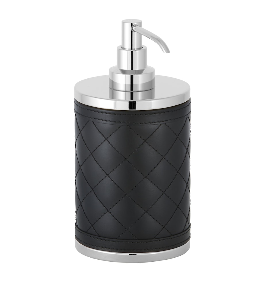 Riviere Quilted Soap Dispenser Black Image 1