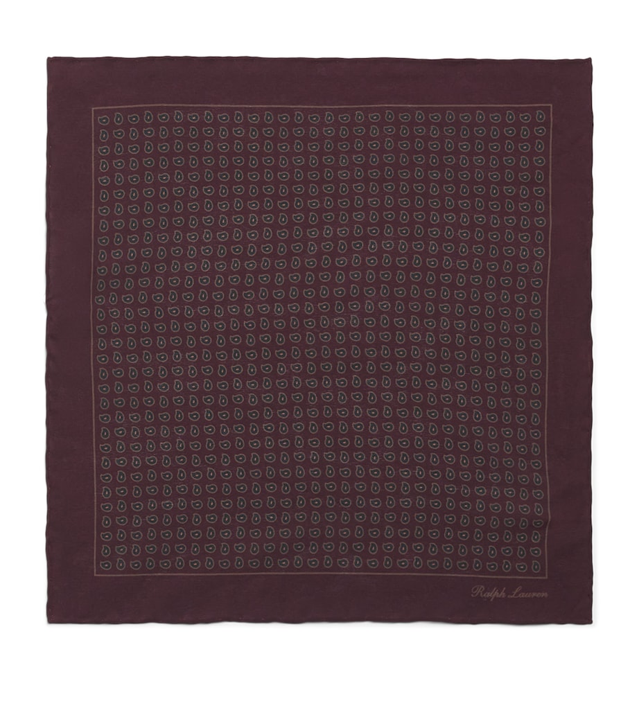Ralph Lauren Purple Label Silk Pocket Square Bordeaux Image 1