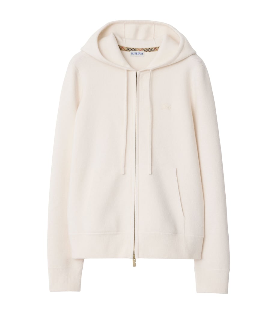 Cashmere-Blend Zip-Up Hoodie CHALK Image 1