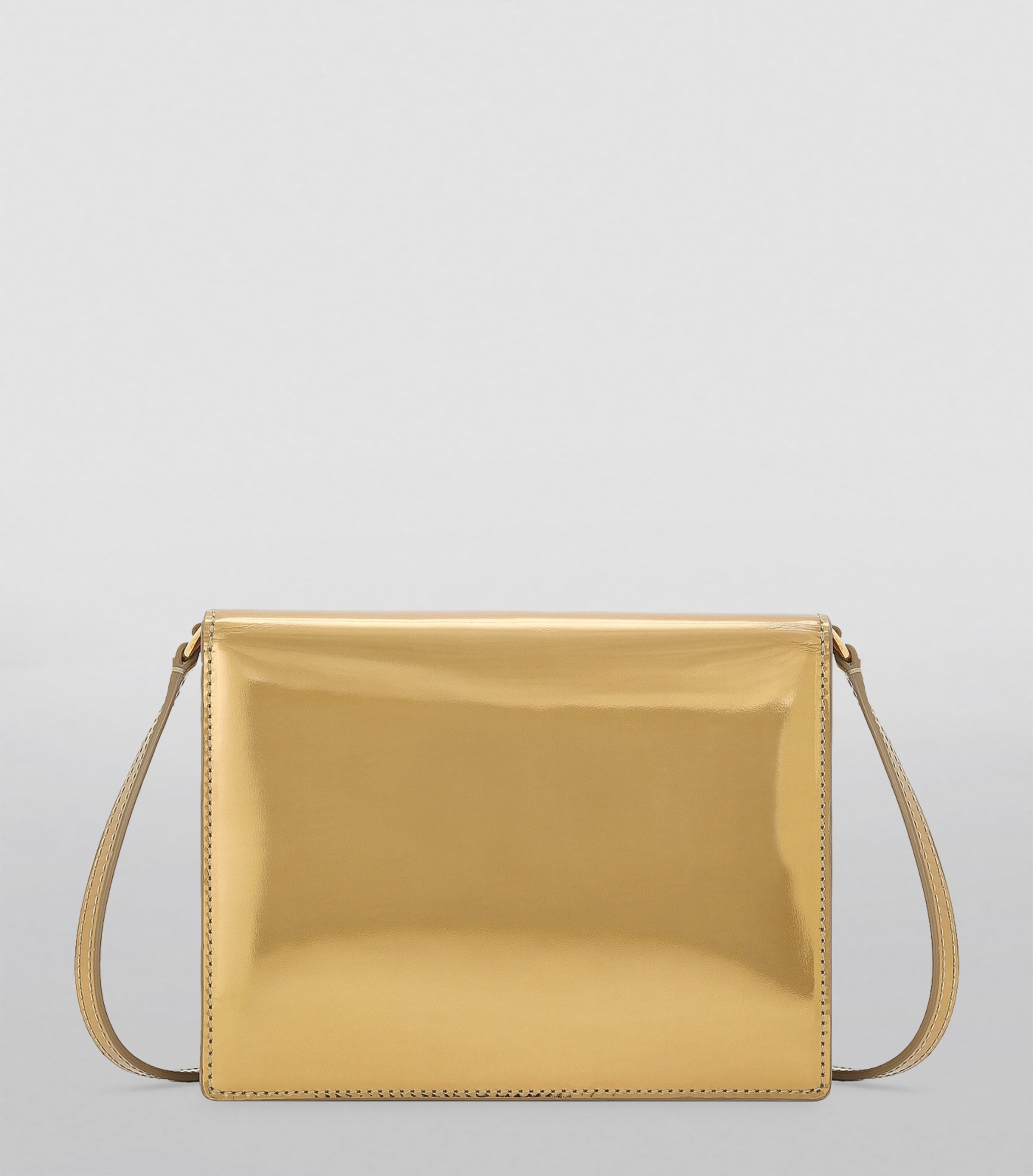 Dolce & Gabbana Metallic Leather Logo Cross-Body Bag