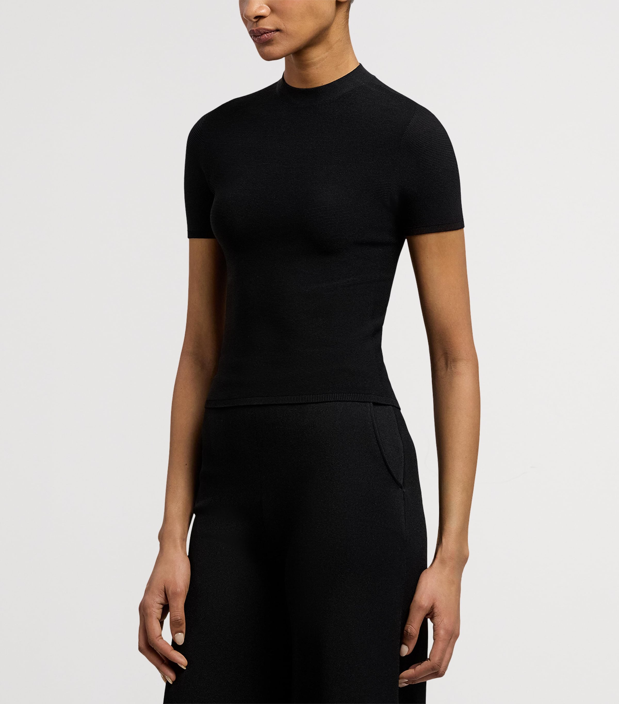 Ralph Lauren Collection Womens Mock-Neck Top Black Image 6