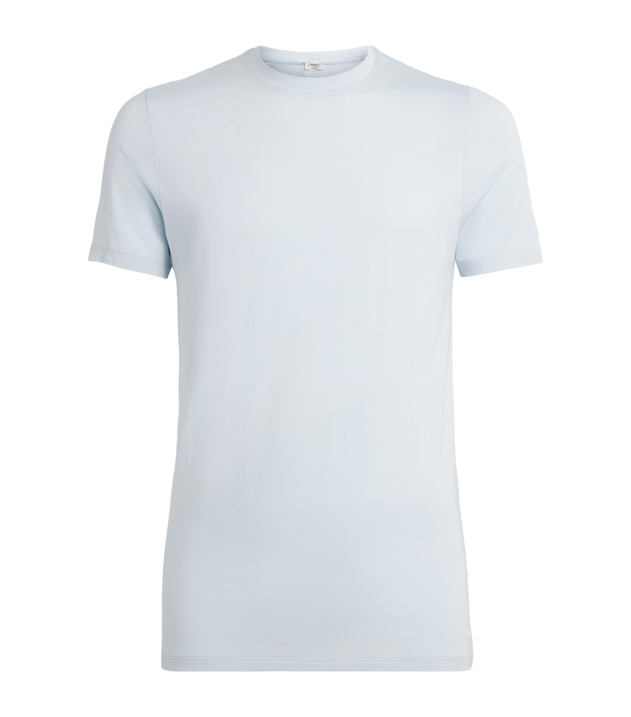 Zimmerli Mens Stretch-Modal Pureness T-Shirt Sky Blue Image 1