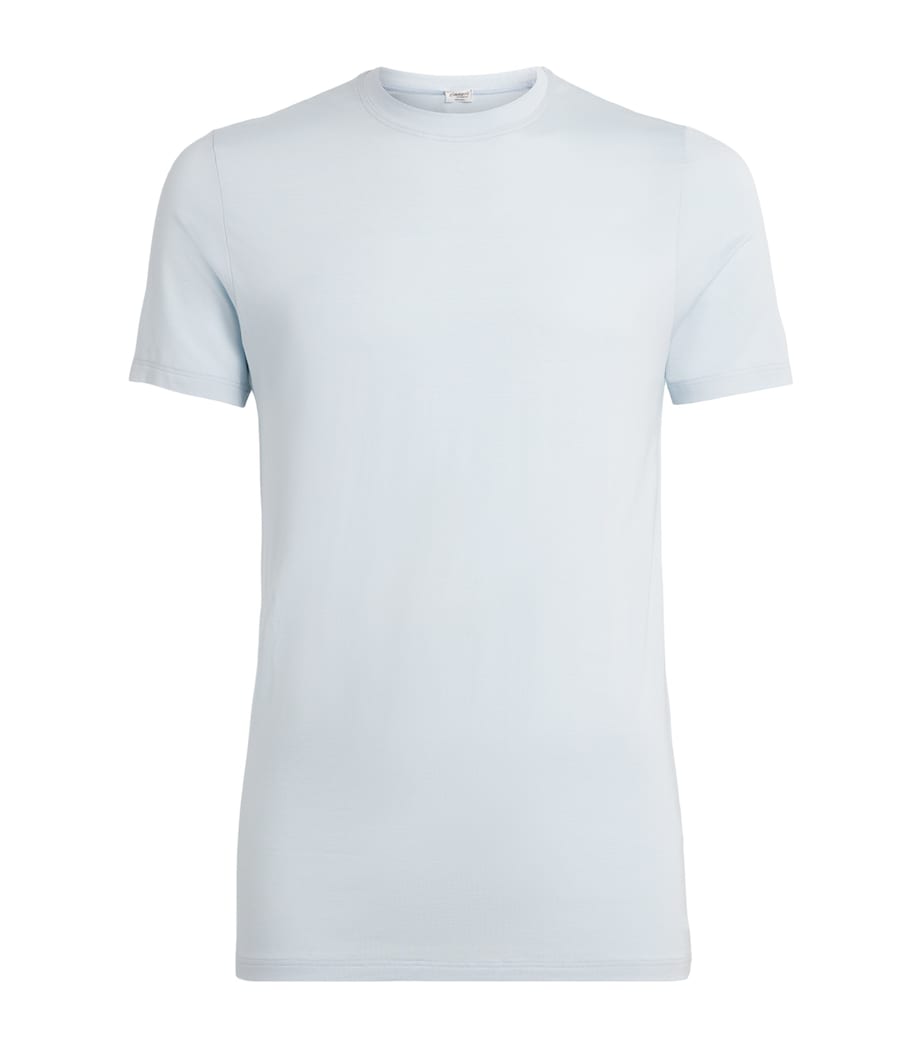 Zimmerli Mens Stretch-Modal Pureness T-Shirt Sky Blue Image 1