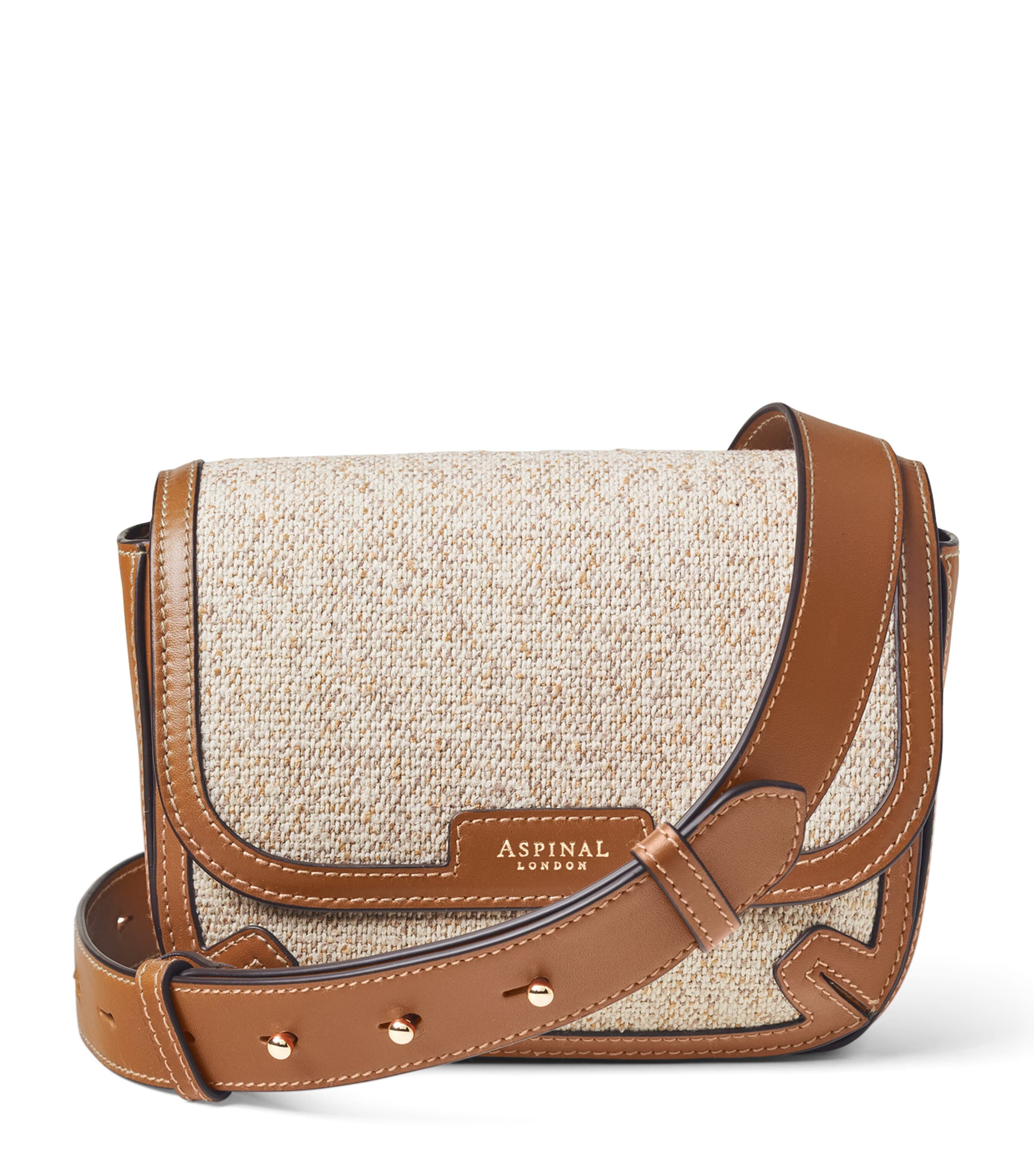 Aspinal Of London Canvas Ella Cross-body Bag In Neutral