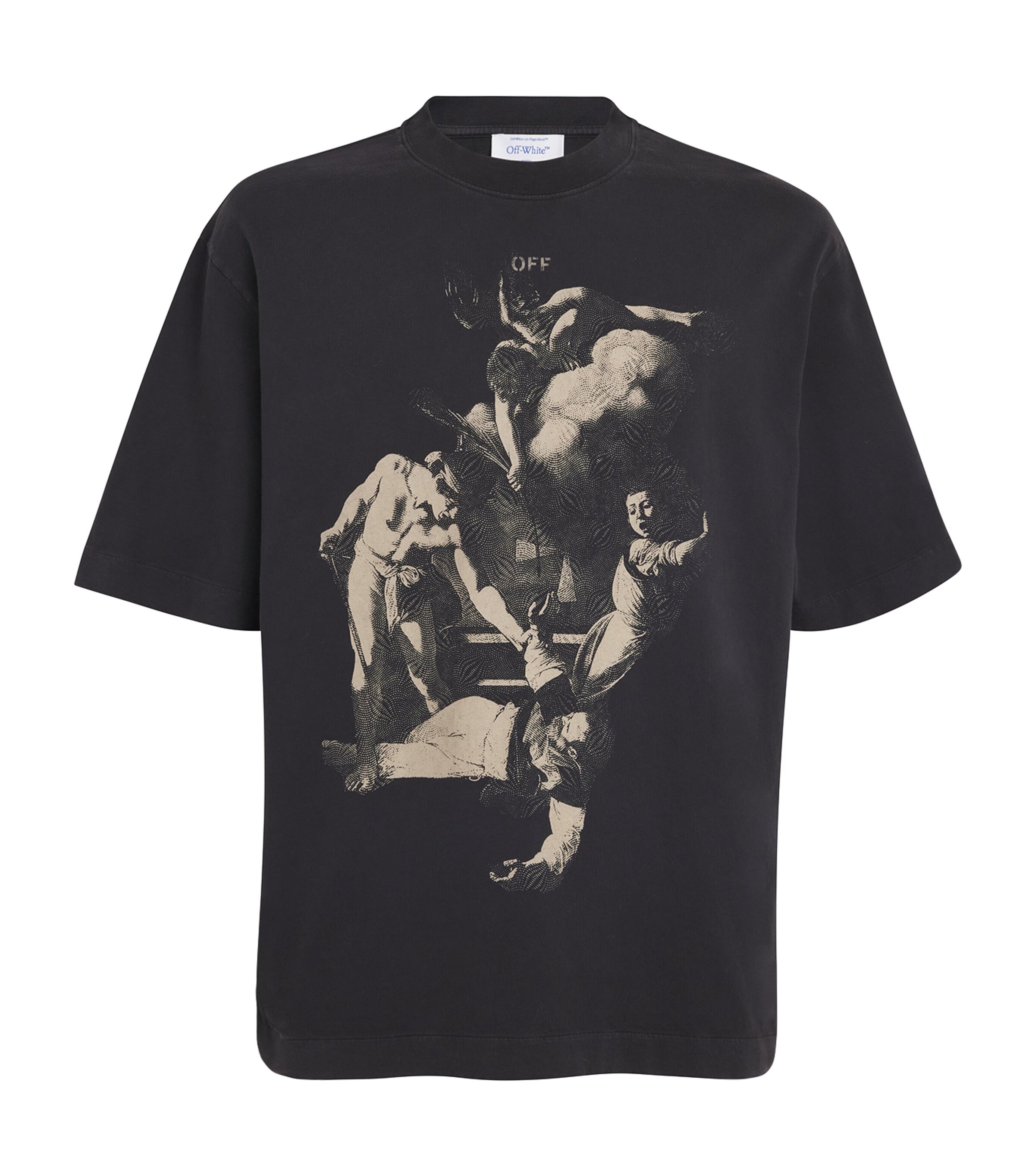 Off-White Mens Cotton Martyrdom T-Shirt Vintage Black Image 1